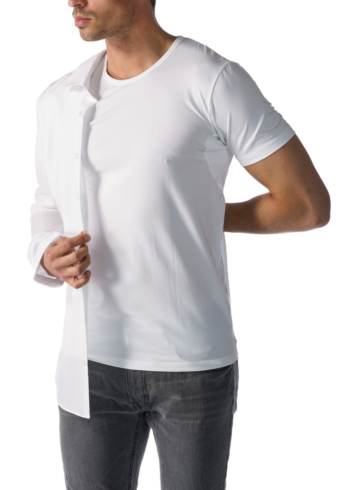 Mey Unterziehshirt »DRY COTTON FUNCTIONAL«, unter dem Businesshemd unsichtbar, Halbarm