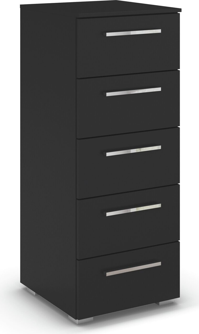 rauch Schubkastenkommode "Highboard Sideboard Kommode MONTCLAR Frontauswahl Dekor/Hochglanz/Glas" in 2 Breiten: 40 oder 80 cm / Höhe 100 cm, inkl. Soft-Close-Funktion, mit 5 geräumigen Schubladen, viele Griffvarianten MADE IN GERMANY