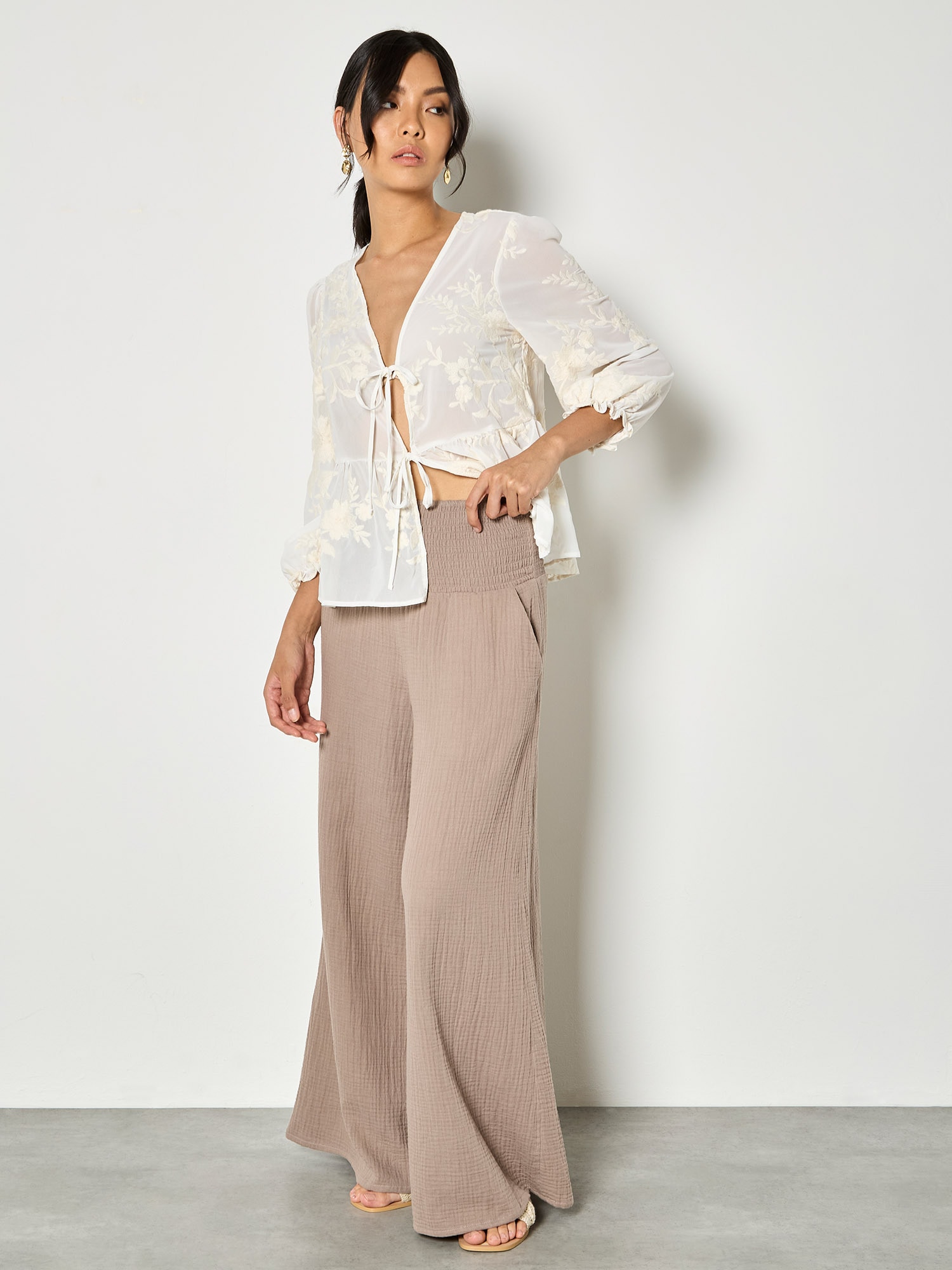 Apricot Palazzohose »Weite Hose«  mit Struktur
