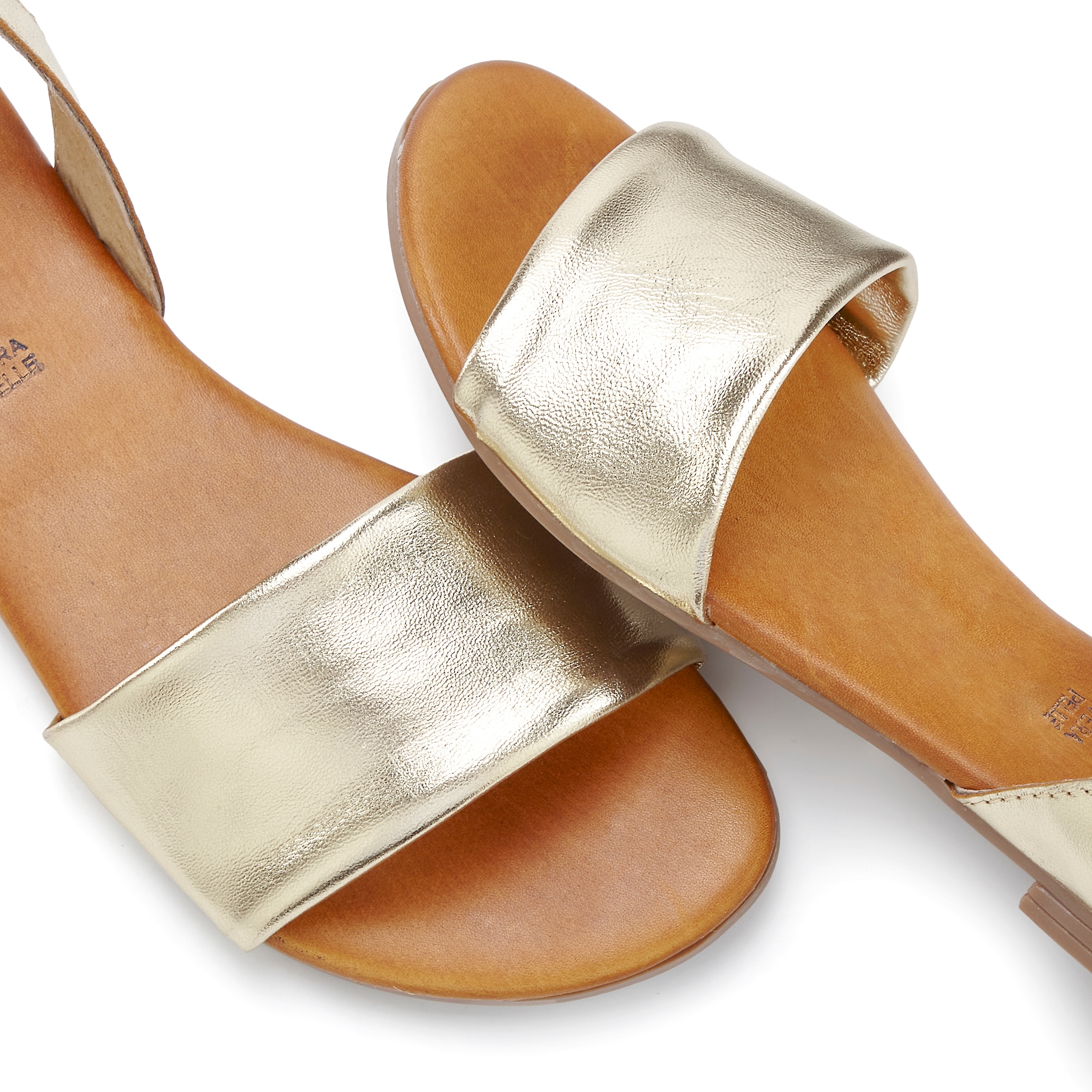 LASCANA Sandale »Sommerschuh, offener Schuh, Mule, Pantolette«  aus Leder mit elastischem Riemchen