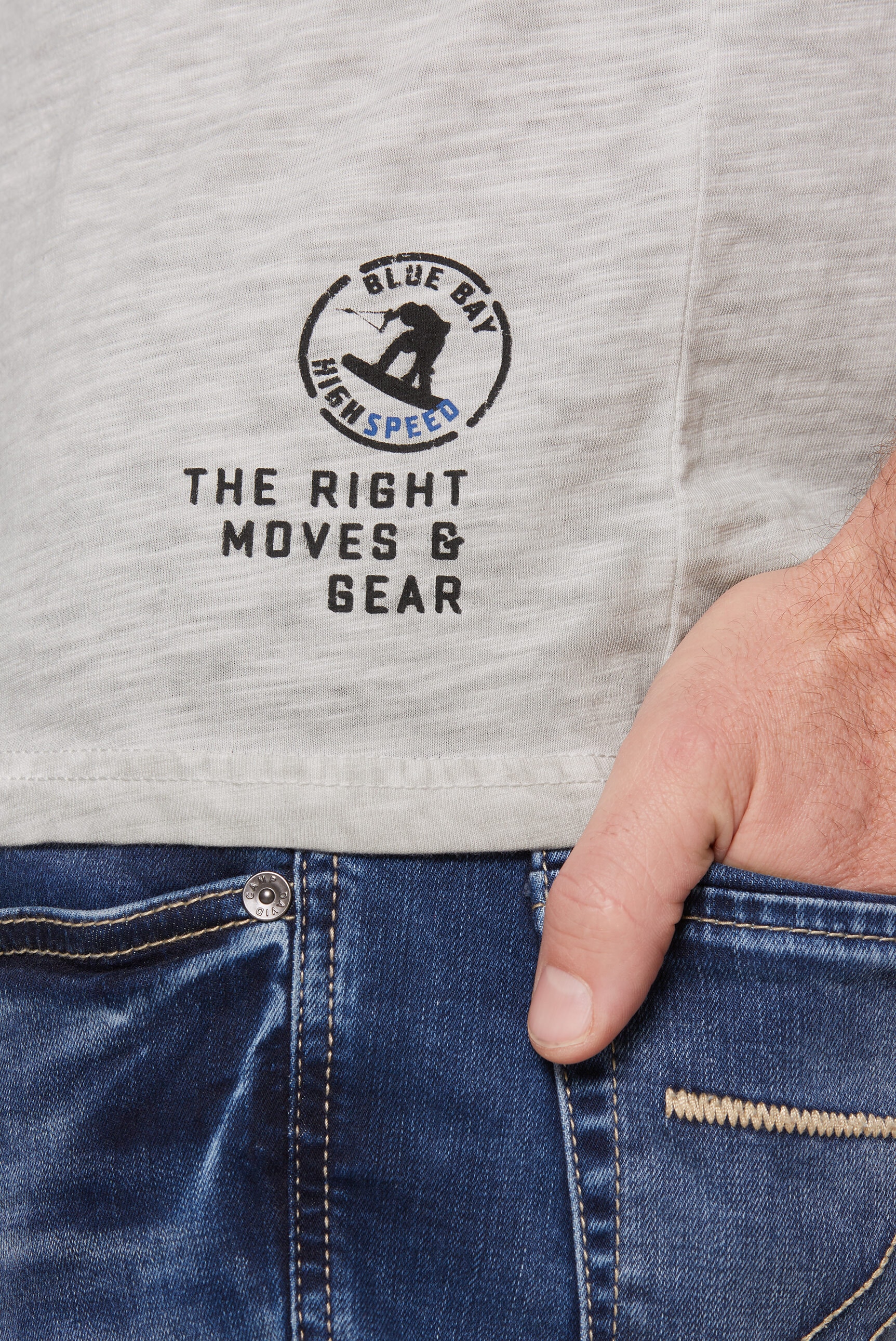 CAMP DAVID V-Shirt, aus Baumwolle