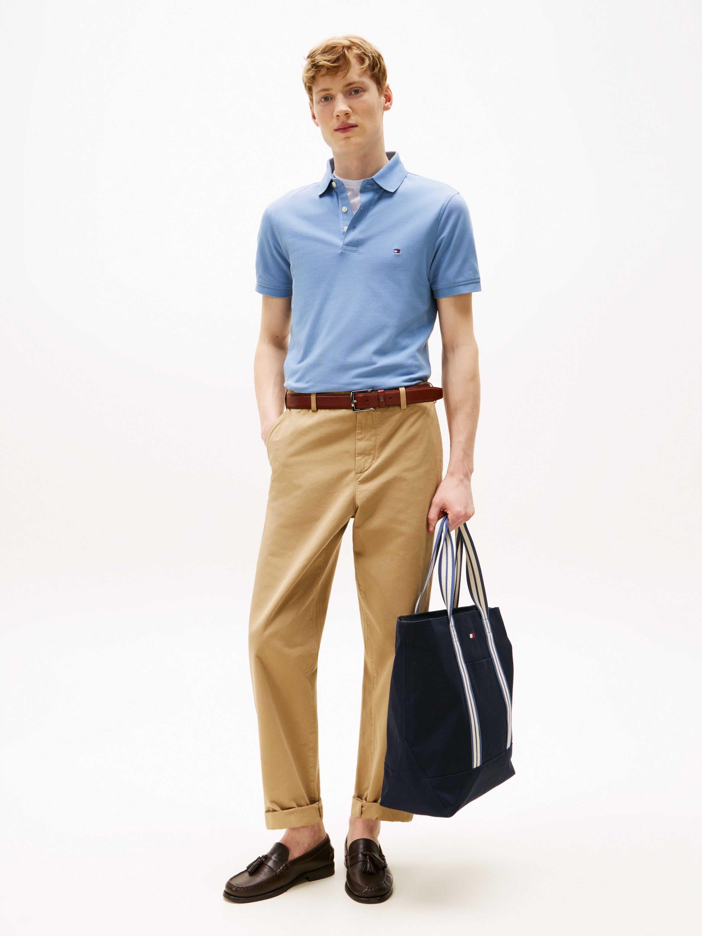 Tommy Hilfiger Poloshirt "1985 SLIM POLO", Markenstickerei, aus Baumwoll-Pi günstig online kaufen