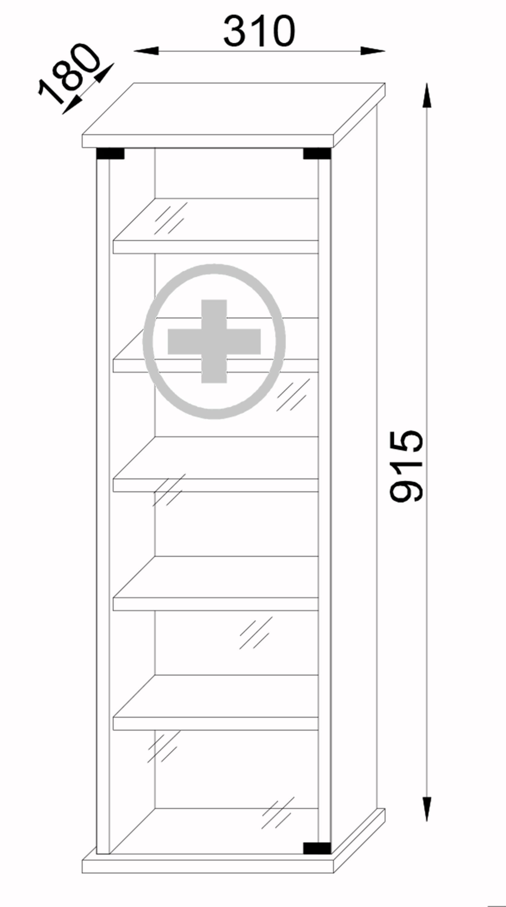 VCM Medizinschrank »Medizinschrank Arzneischrank Gusal abschließbar«