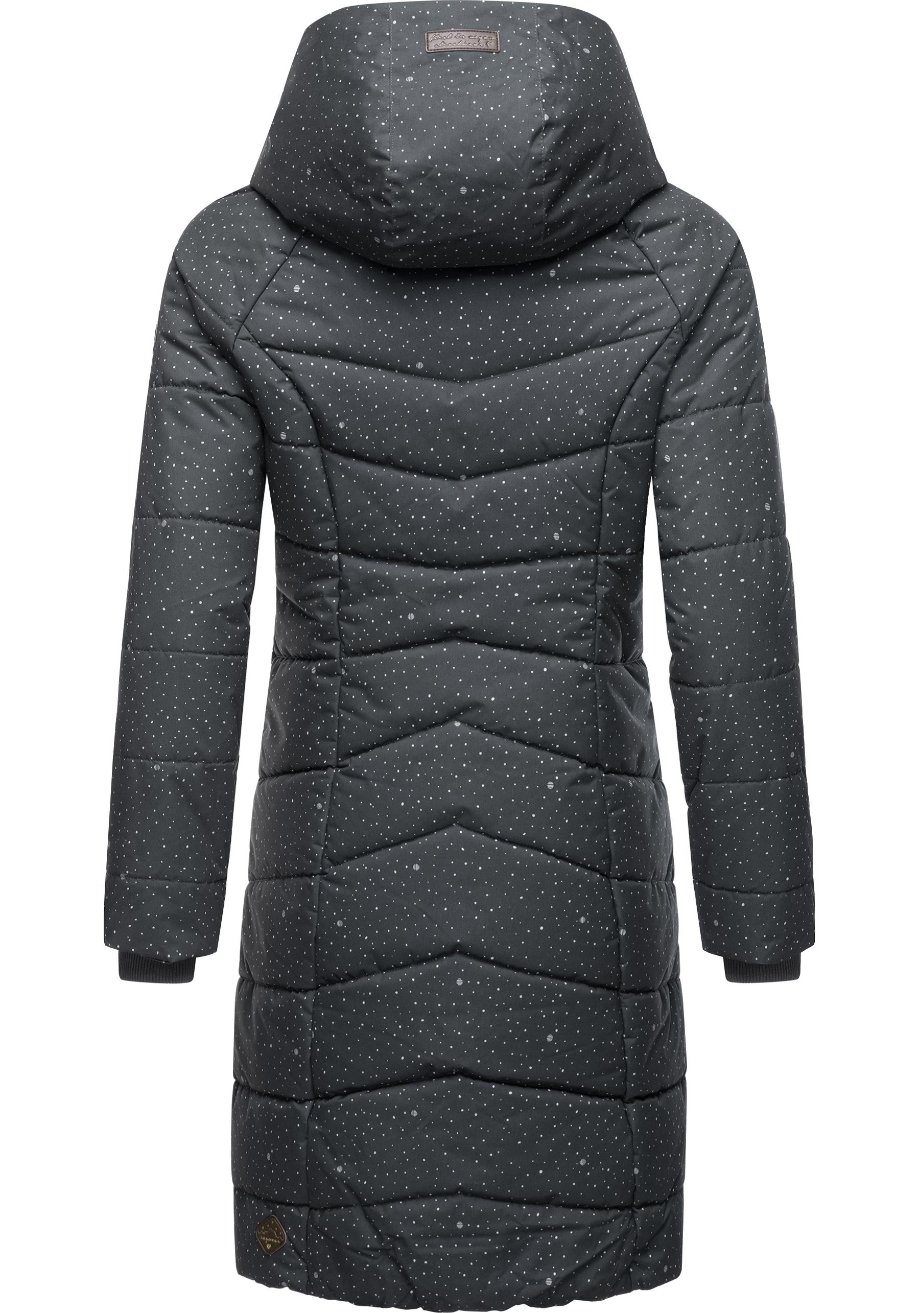 Ragwear Steppmantel »Dizzie Coat Print«, stylischer, gesteppter Winterparka mit Kapuze
