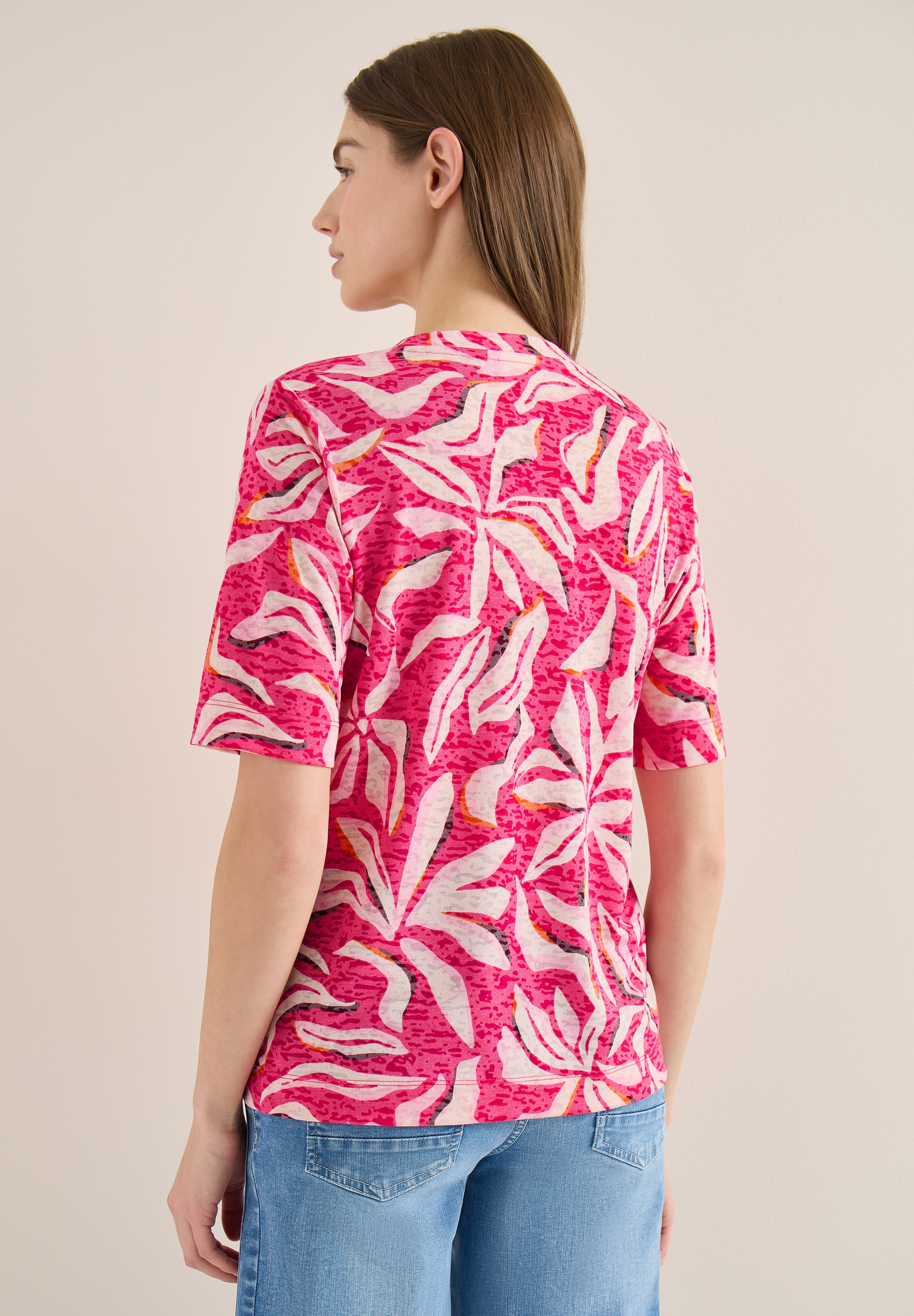 Cecil Rundhalsshirt mit Blumenprint