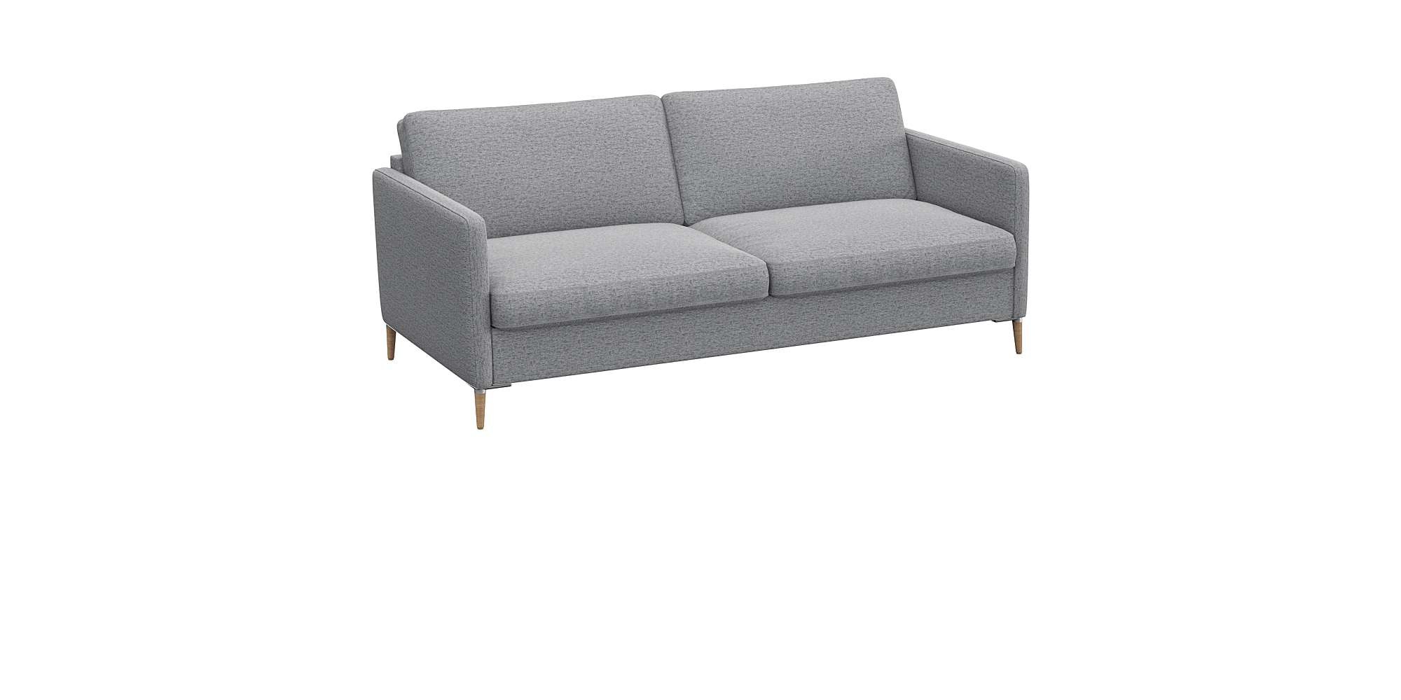 FLEXLUX 2,5-Sitzer »Fiore, super bequem durch Kaltschaum im Sitz«, schmale Armlehnen, Füße Alu+ Eiche