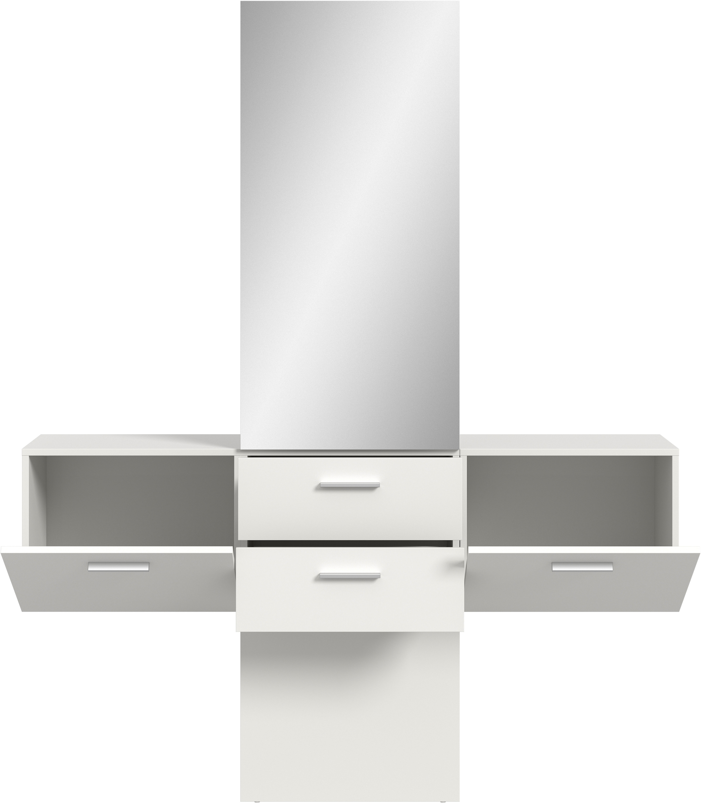 INOSIGN Garderoben-Set, (Set, 3 St.), Lumo, Garderobenset Breite 156 cm, Spiegel, 2 Schubladen, Flur, Diele