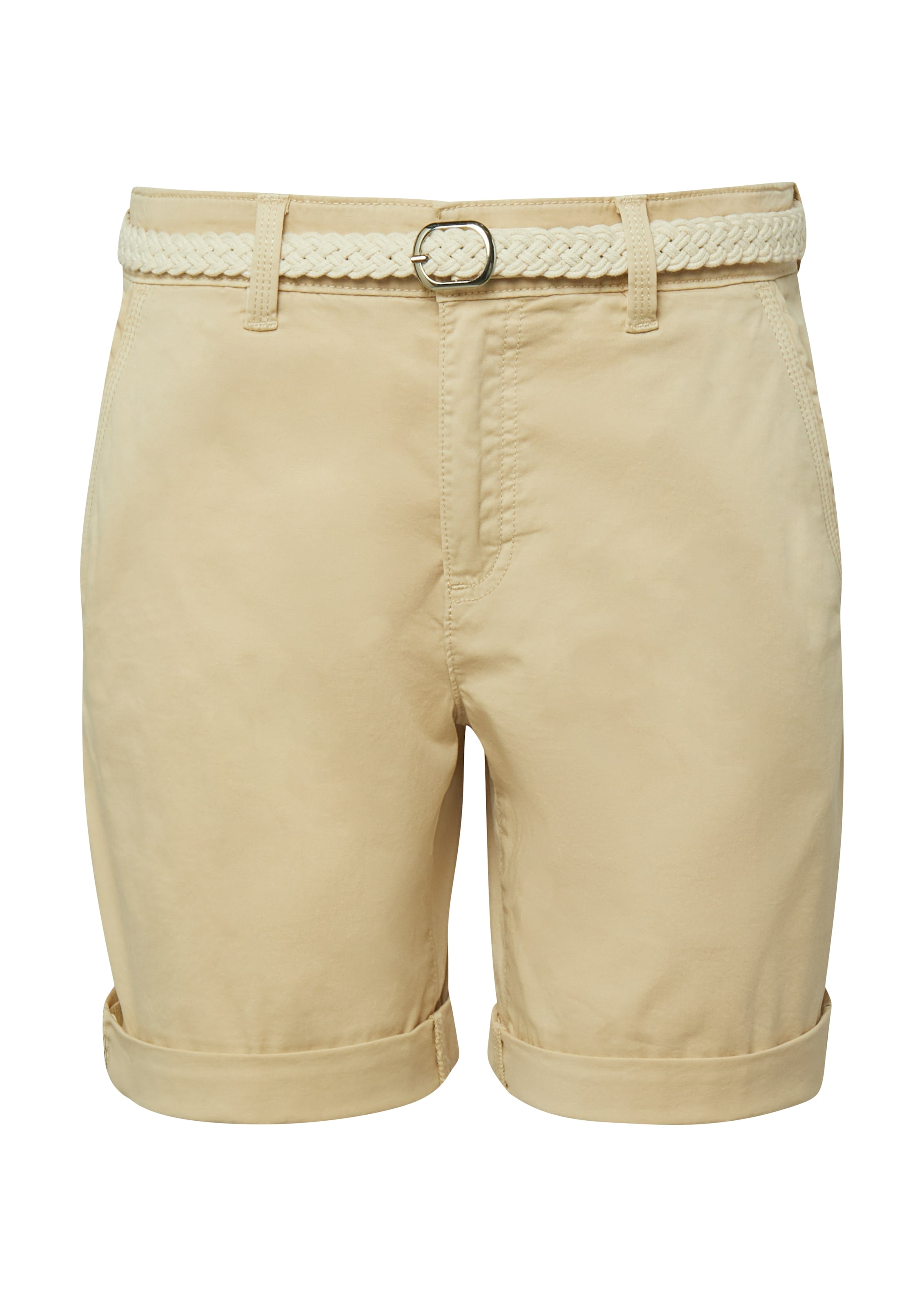 s.Oliver Bermudas  inkl. geflochtenem Gürtel, Baumwollstretch