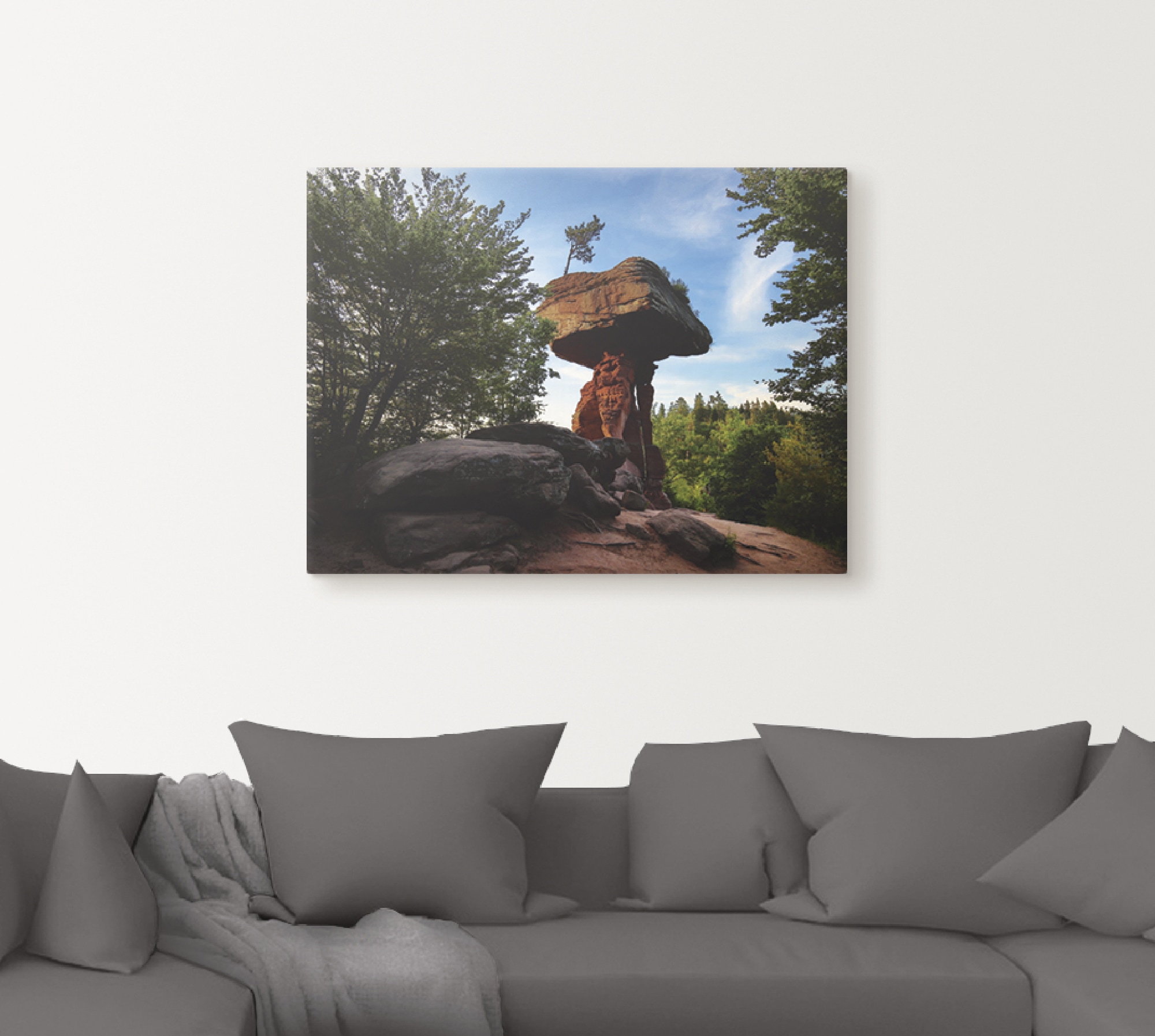 Artland Leinwandbild »Teufelstisch«, Felsen, (1 St.), auf Keilrahmen gespannt