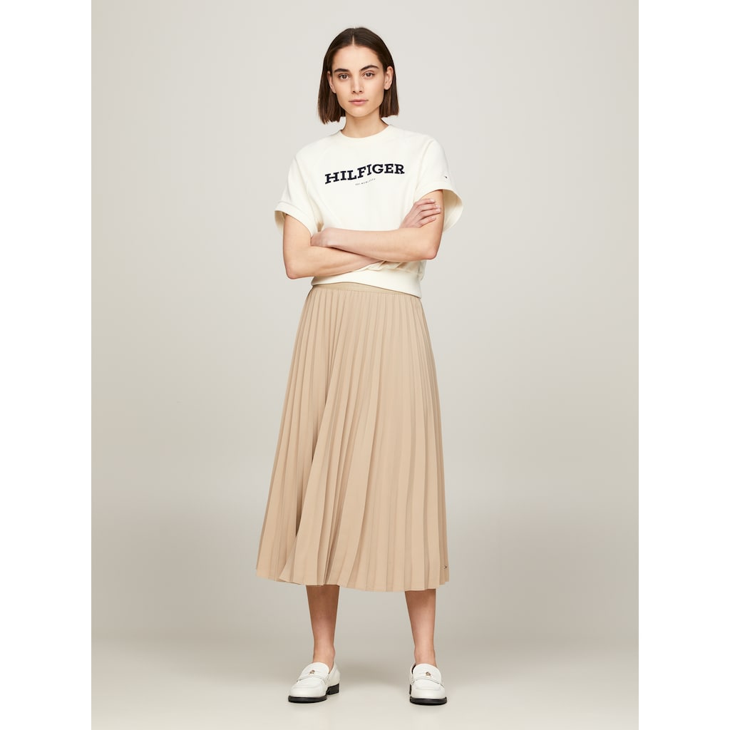 Tommy Hilfiger Plisseerock »FLUID TWILL PLEATED MIDI SKIRT«