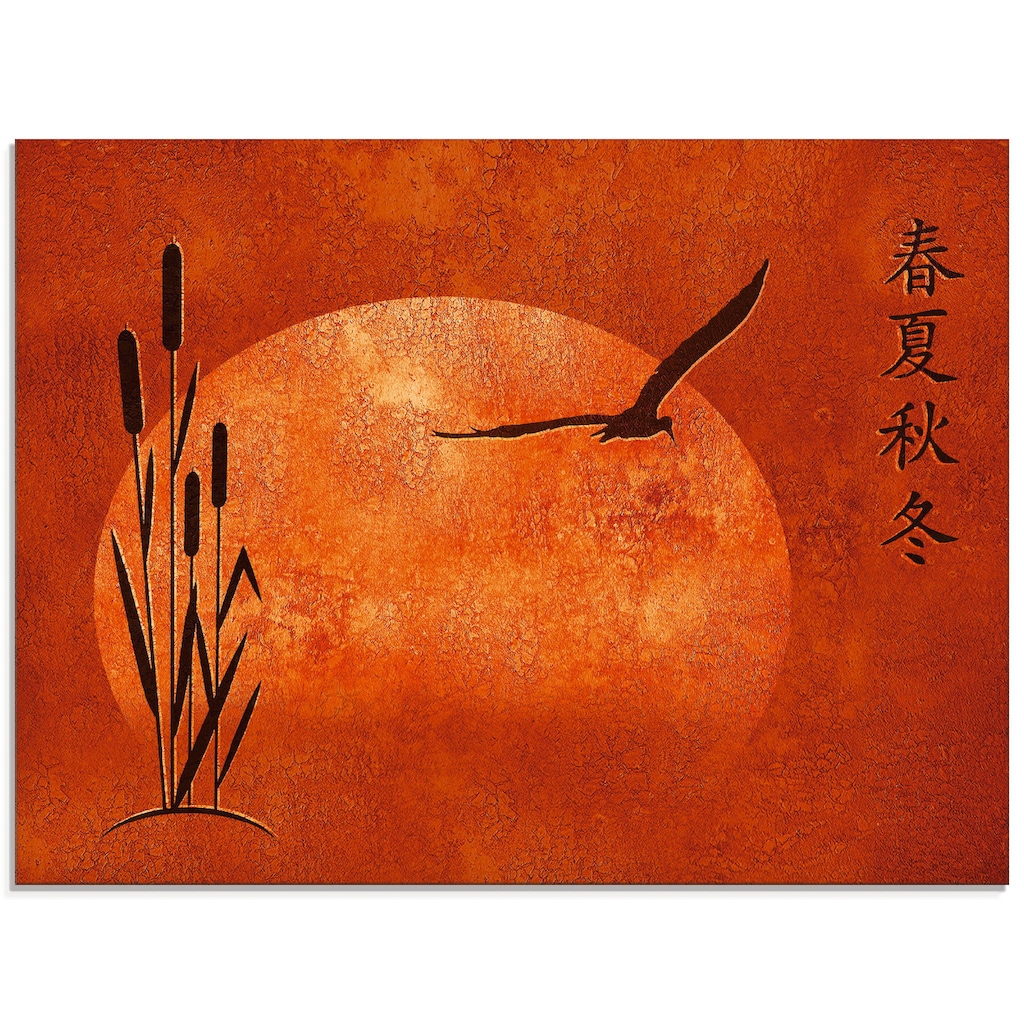 Artland Glasbild »Asiatische Jahreszeiten«, Zen, (1 St.)