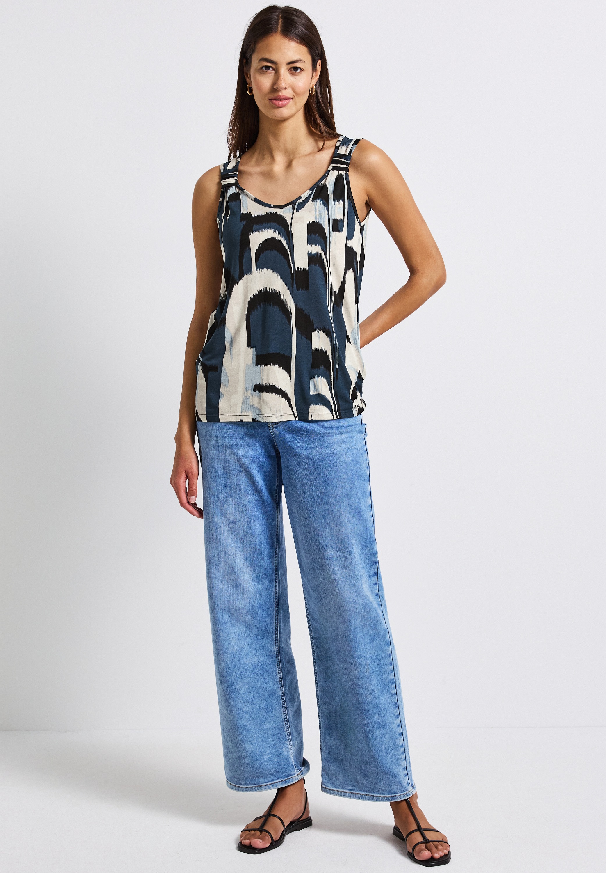STREET ONE 2-in-1-Tanktop, mit allover Print