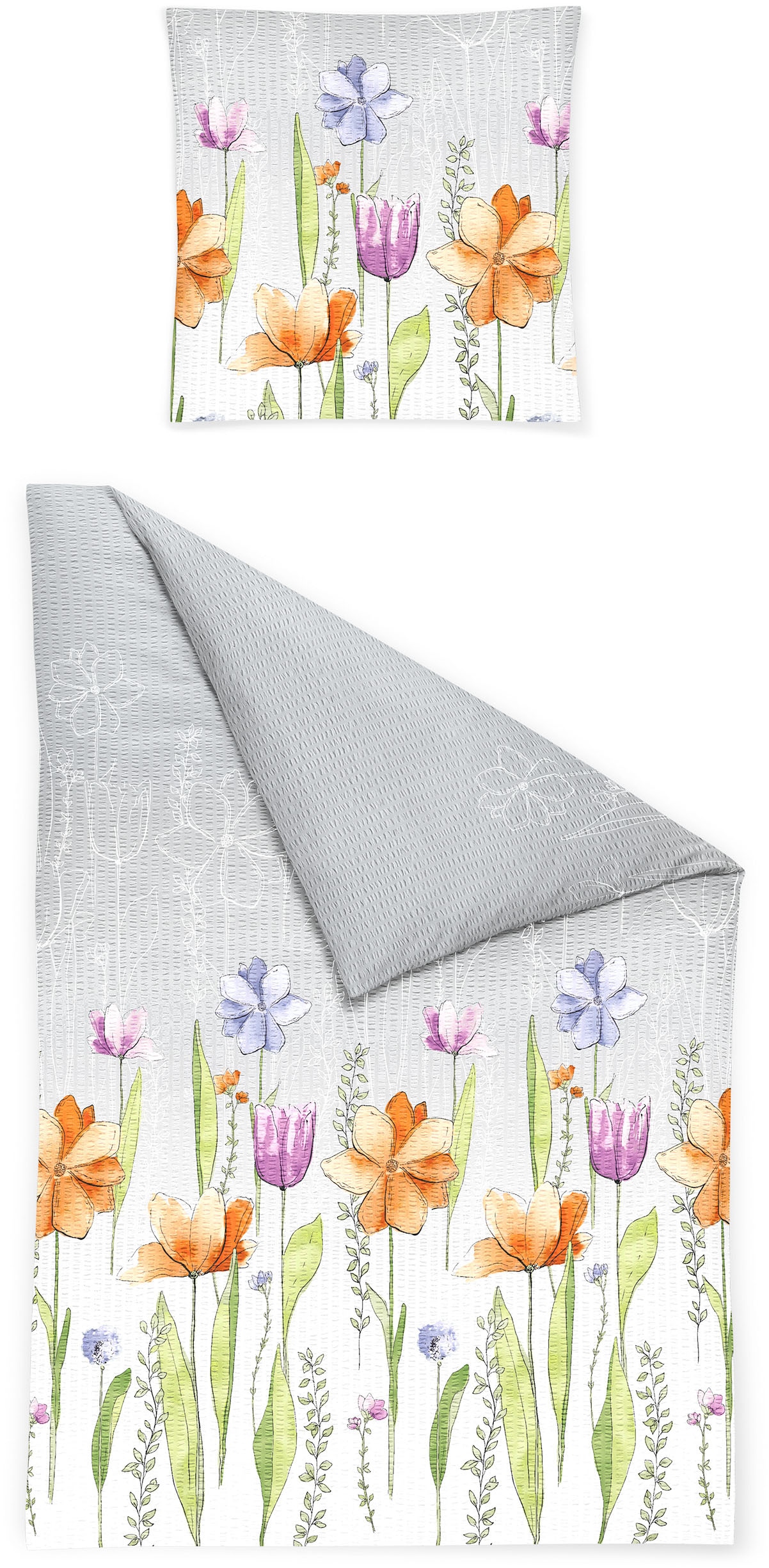 BIERBAUM Bettwäsche "3155" 2 Stk. Seersucker, 100 % Baumwolle, pflegeleicht günstig online kaufen