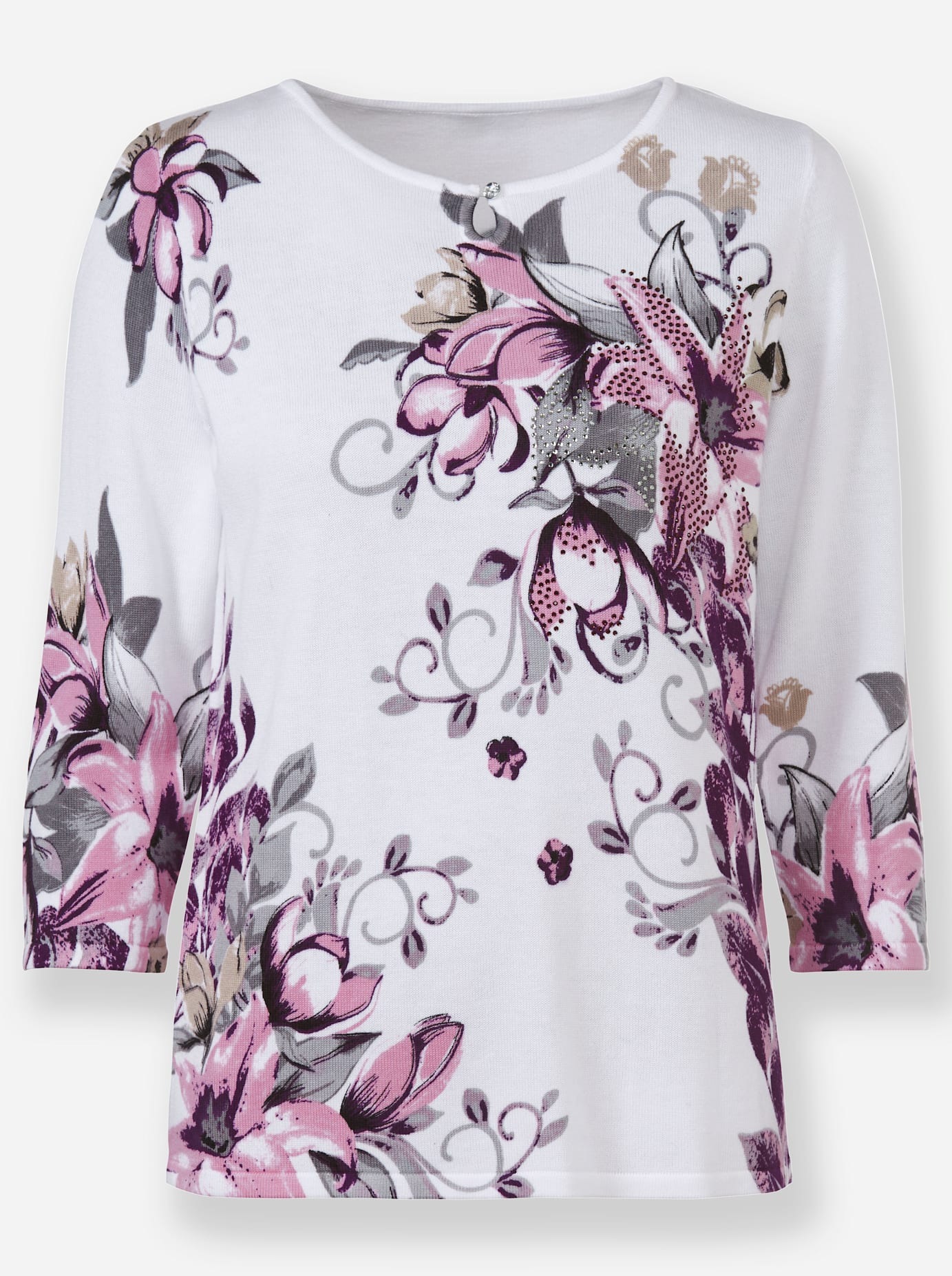 Lady Pullover 3/4 Sleeve Lilac 46 3