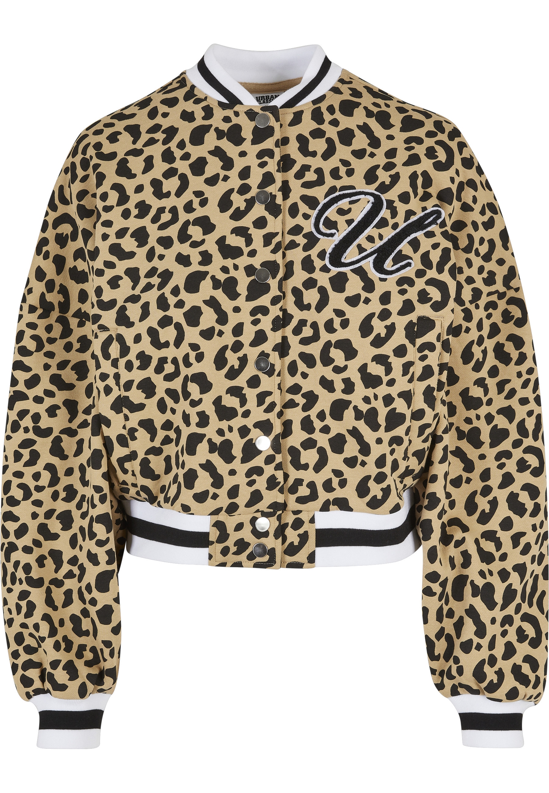 URBAN CLASSICS Sweatjacke "Urban Classics Damen Ladies AOP Oversized Colleg günstig online kaufen