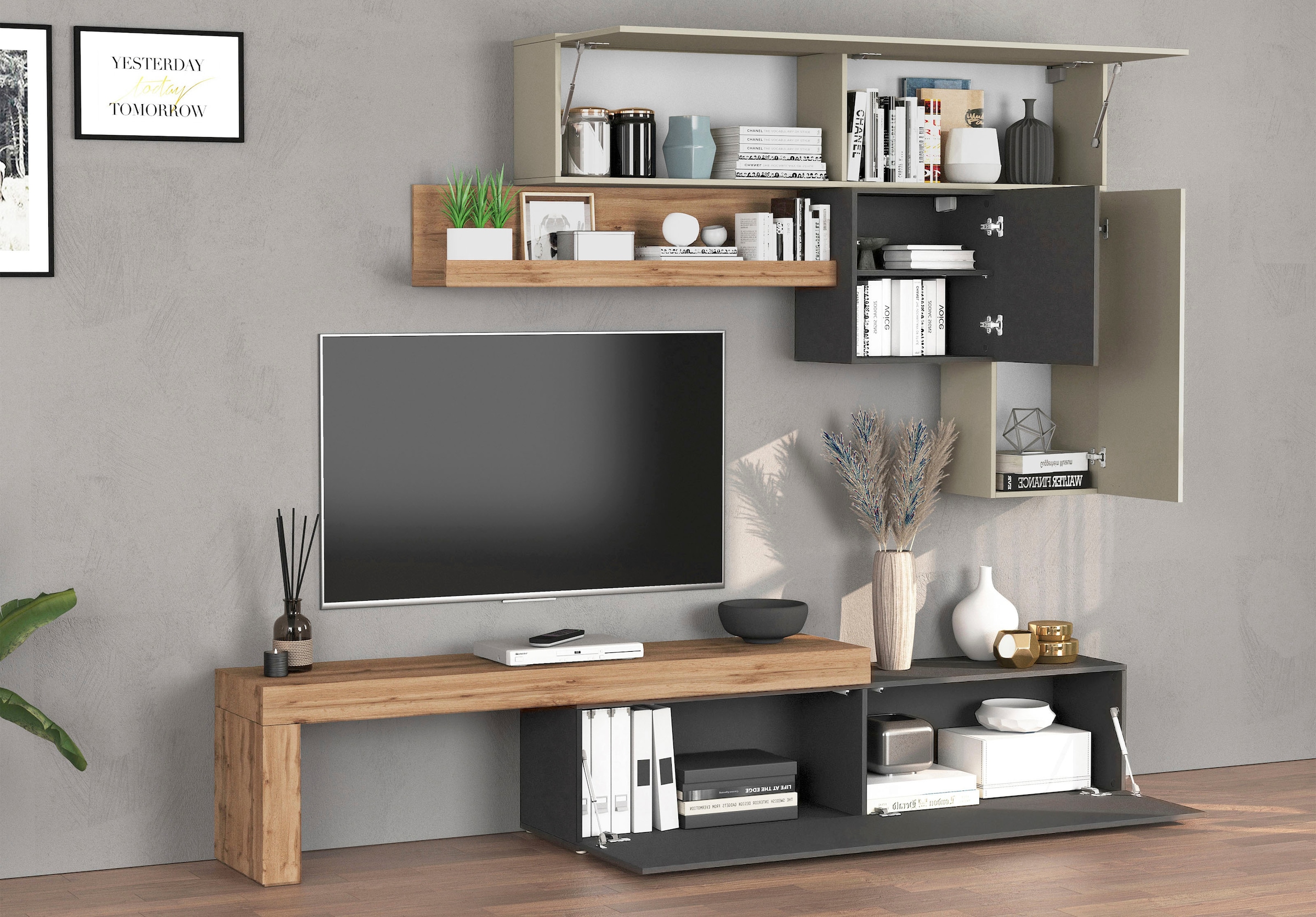 OTTO home Wohnwand »Chronos Wohnwand, Medienwand, 5-er set« Set, 5 Stk. tlg.