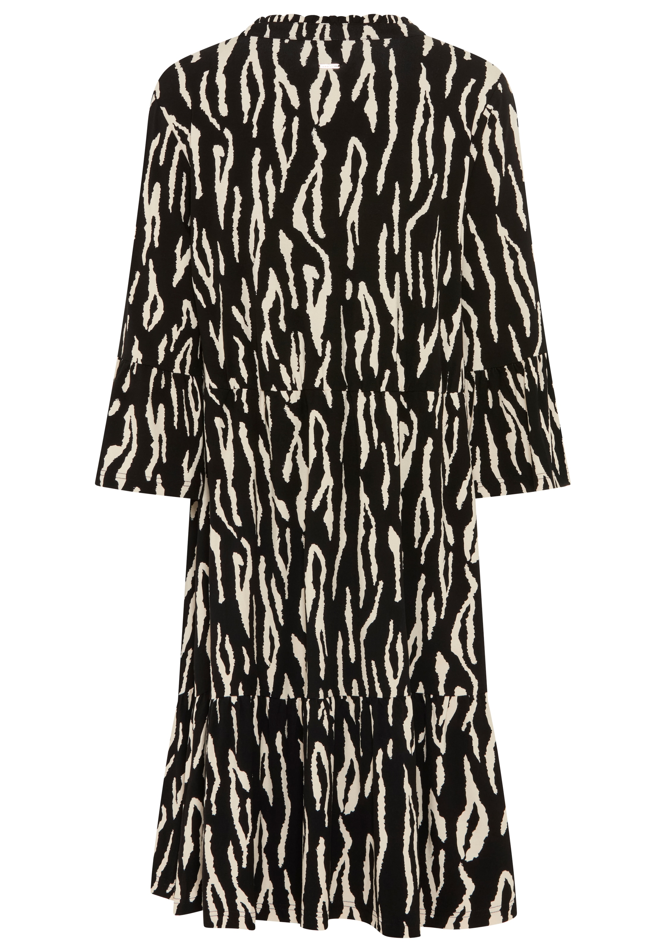 Laura Scott CURVE Jerseykleid figurumspielende Passform mit Volants, aus Viskosemischung