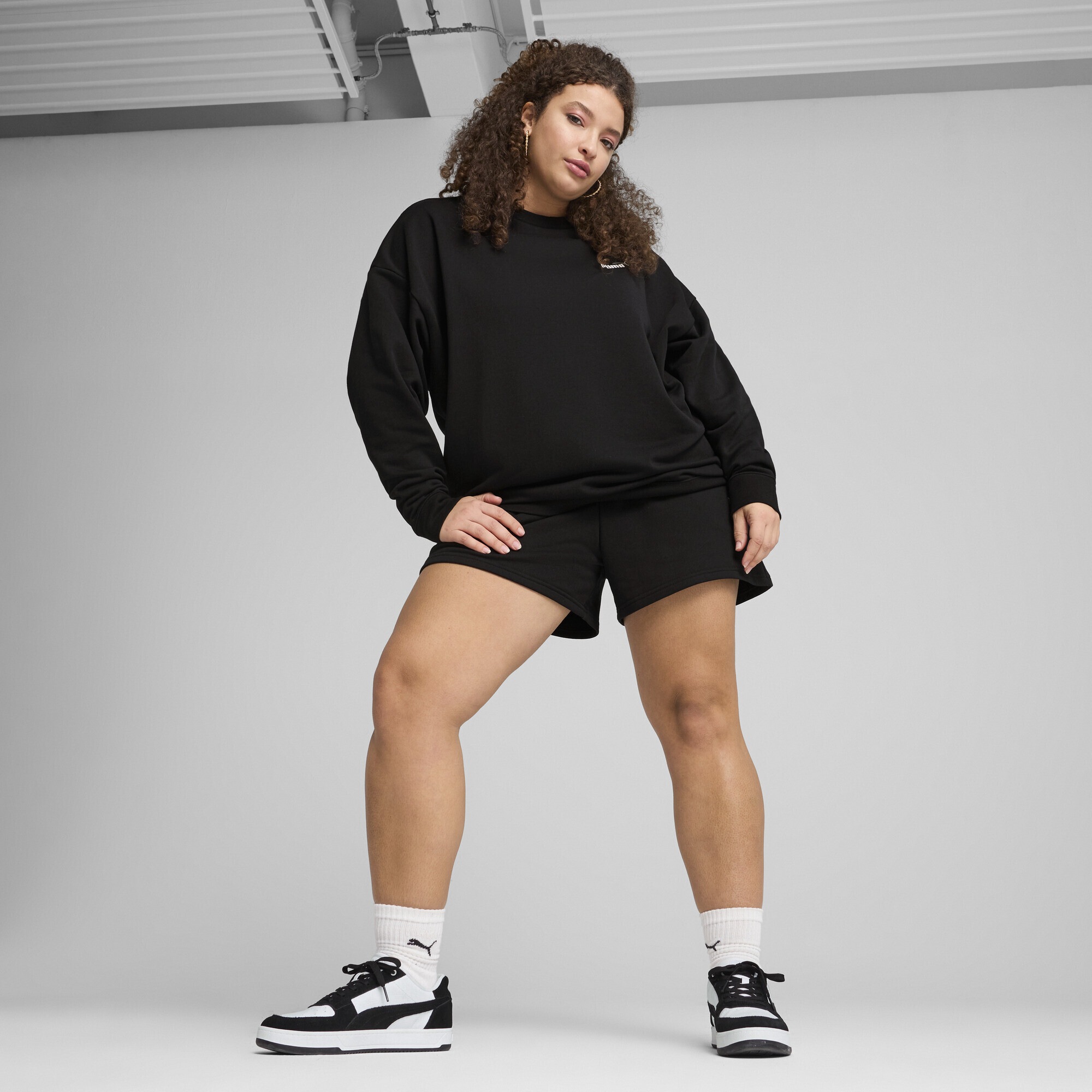 PUMA ESS Small No. 1 Logo Relaxed Sweatshirt Black L 3