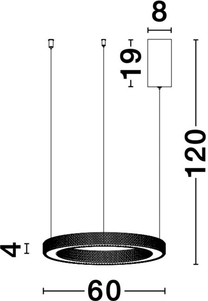 Nova Luce LED-Hängeleuchte »FIORE« LED-Modul 1 Stk. Warmweiß