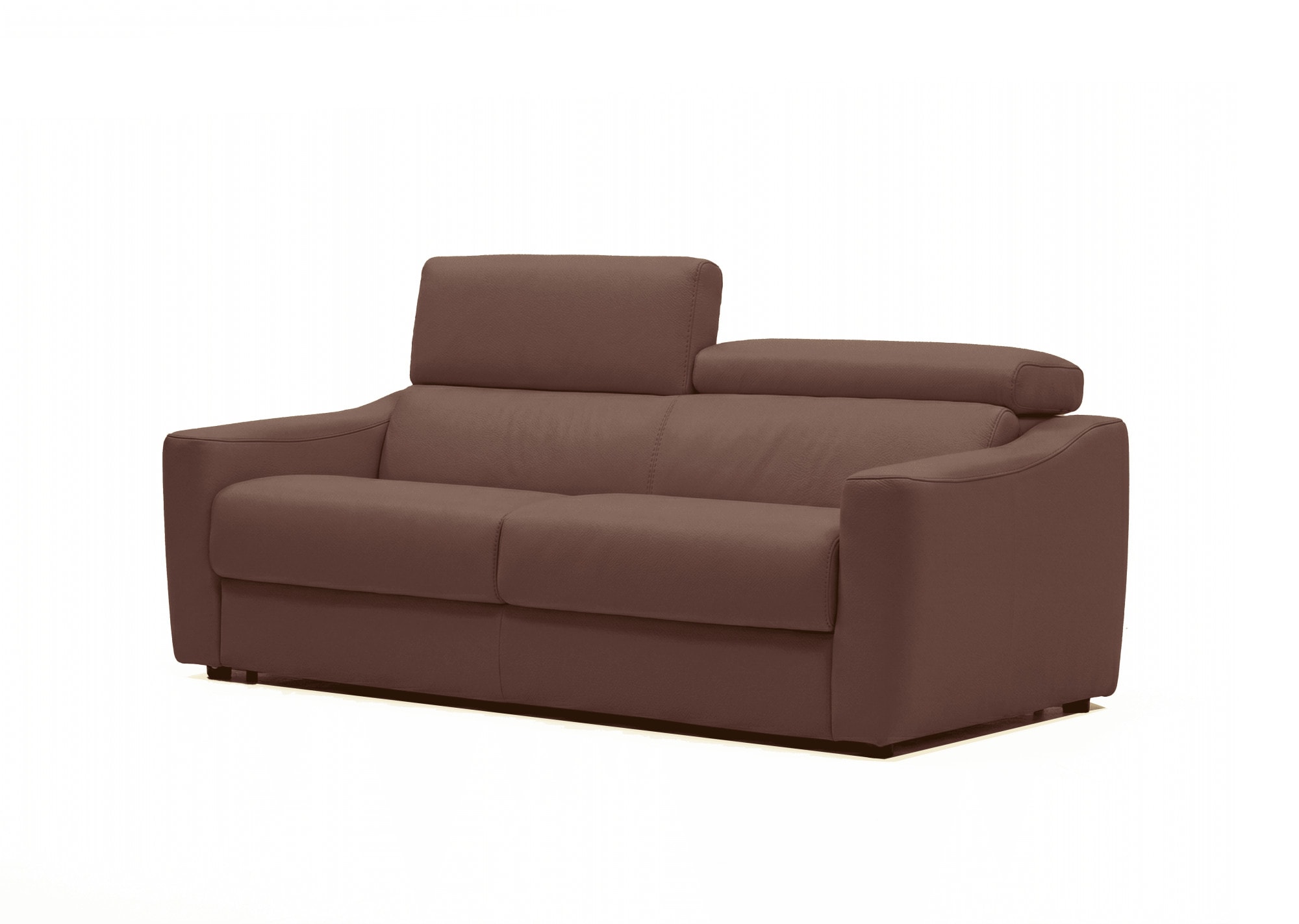 Egoitaliano Schlafsofa "STRIKE, 195 cm, made in Italy, Designsofa mit Dauerschlaffunktion" Schlafsofa aus Echtleder Bull mit verstellbaren Kopfstützen
