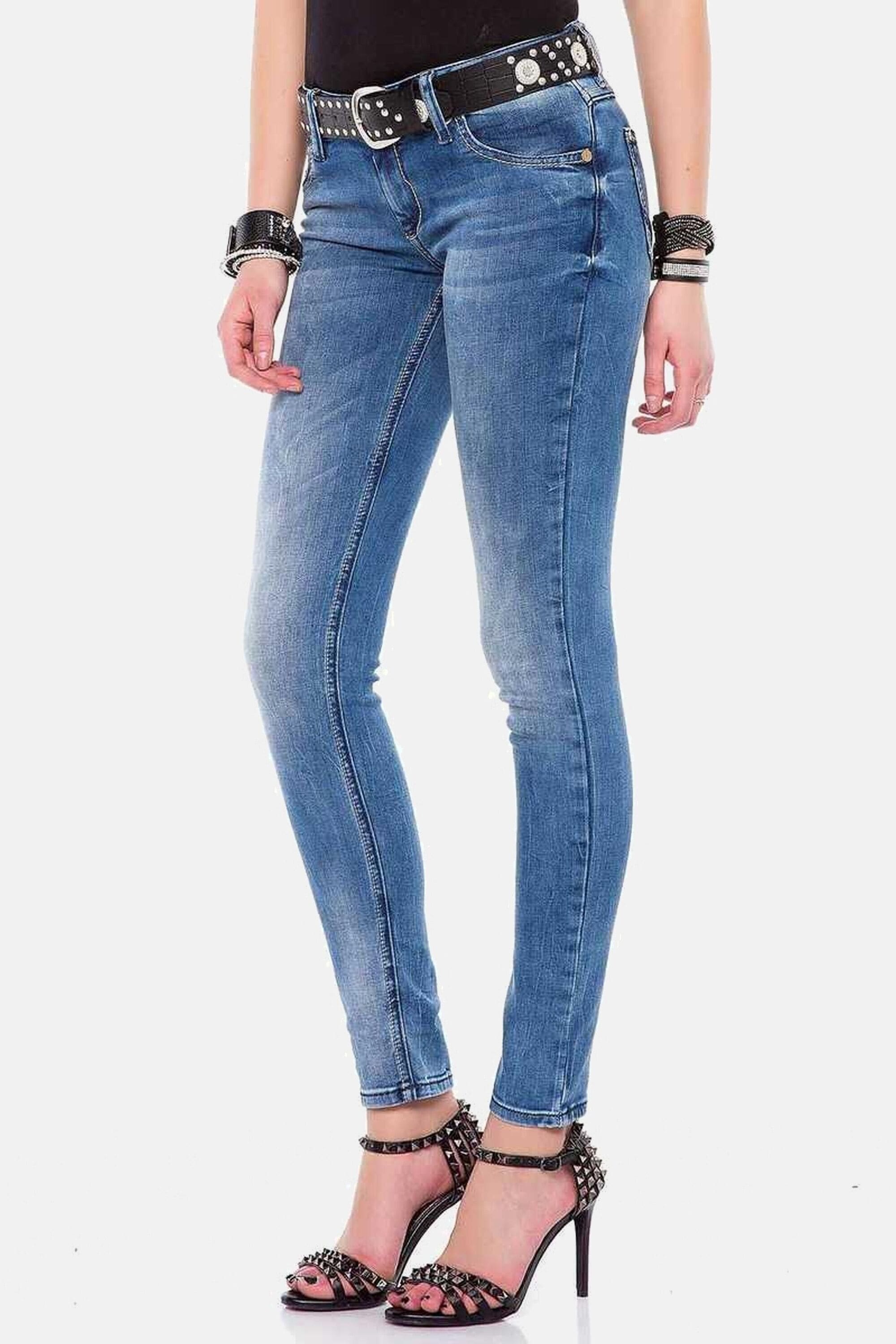 Cipo & Baxx Slim-fit-Jeans »Jeans« im Used-Look, WD-344