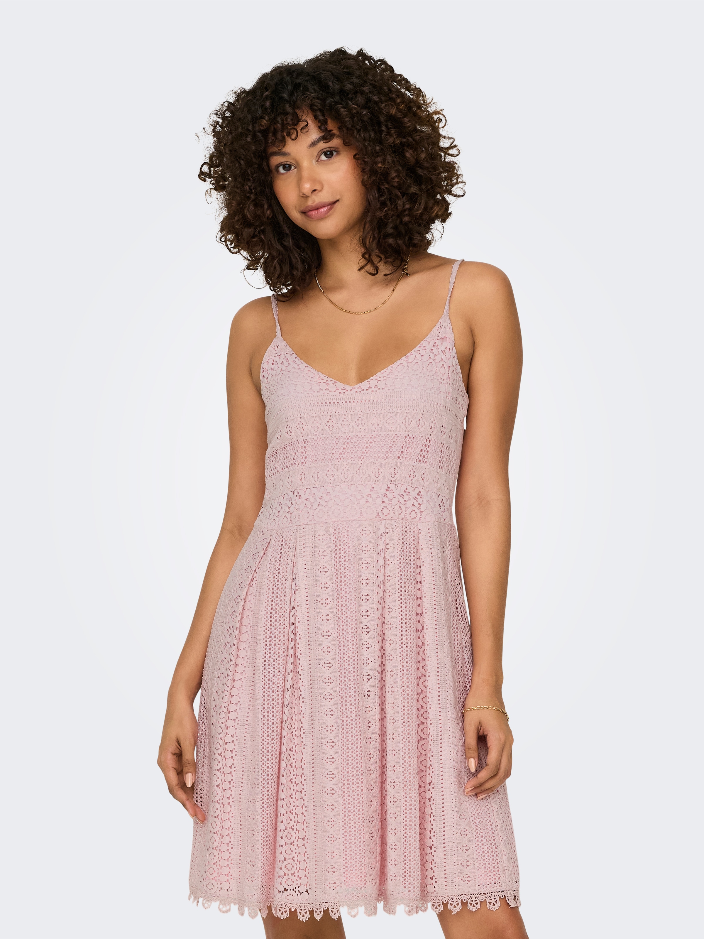 ONLY Trägerkleid "ONLHELENA – Trägerkleid aus Baumwolle für den Sommer" Baumwolle, regular fit, V-Ausschnitt