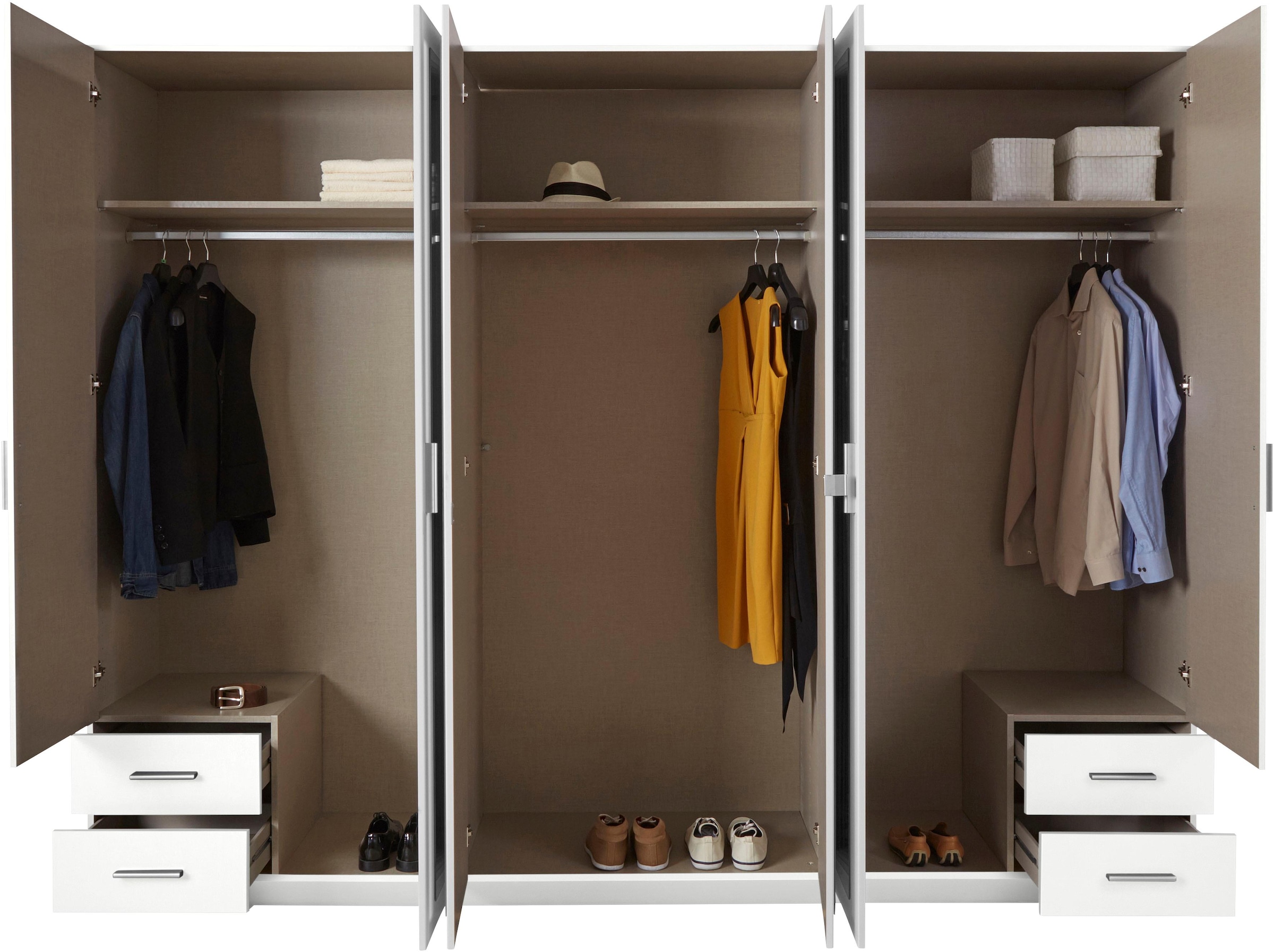 rauch Drehtürenschrank »Flexx«, mit 4 Schubkästen