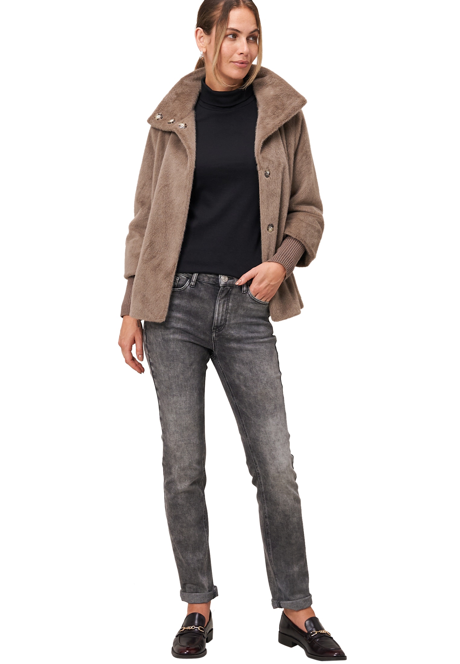 Zero Slim-fit-Jeans »zero Damen Jeans Style ORLANDO Straight Leg 32 Inch«