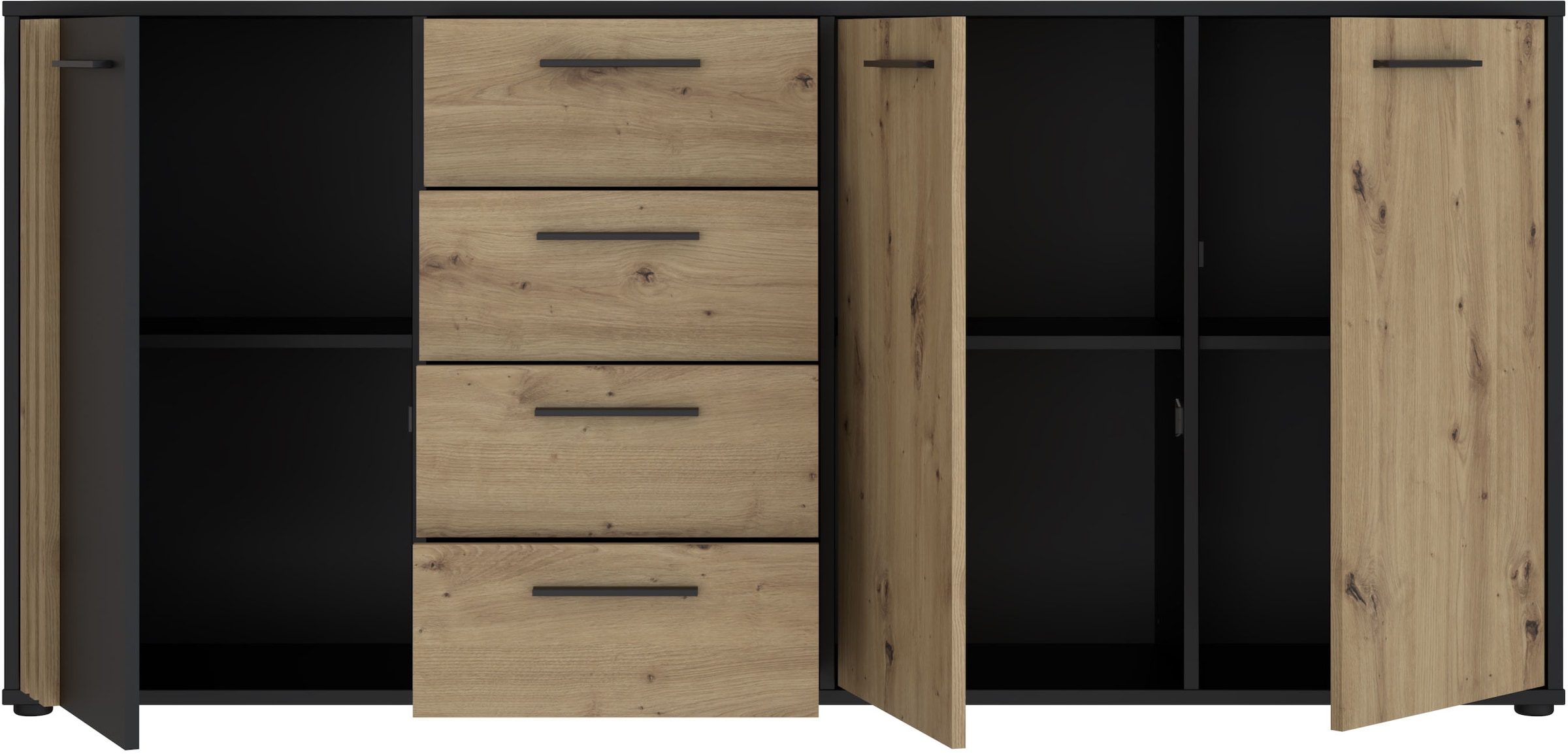 FORTE Sideboard »Cardigan«, Sideboard, 2 farbig, Stauraum, Schubkasten, Soft Close,Breite 179,4cm