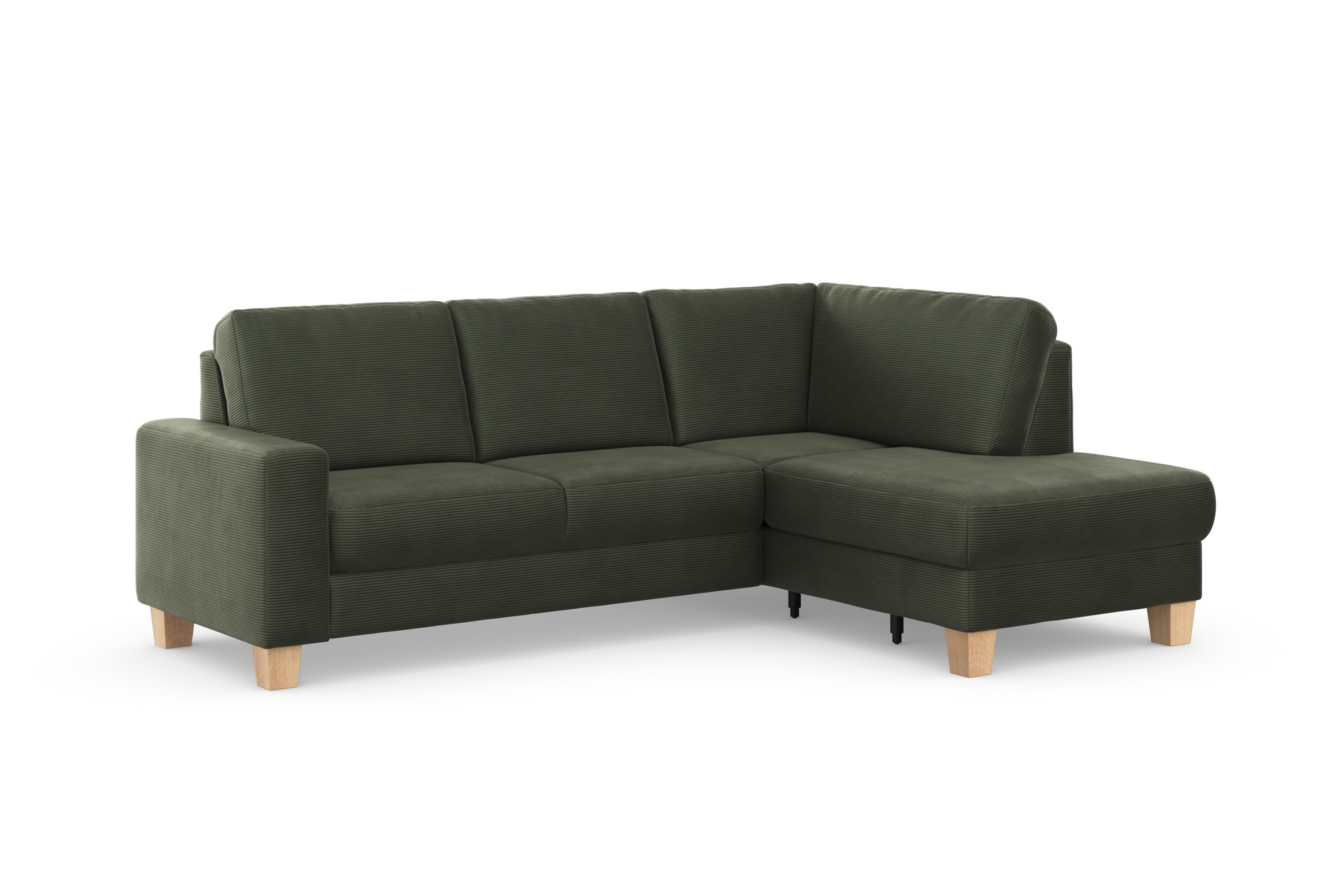 Home affaire Ecksofa »Summer L-Form«, mit Ottomane, wahlweise mit Bettfunktion und Bettkasten, Cord-Bezug