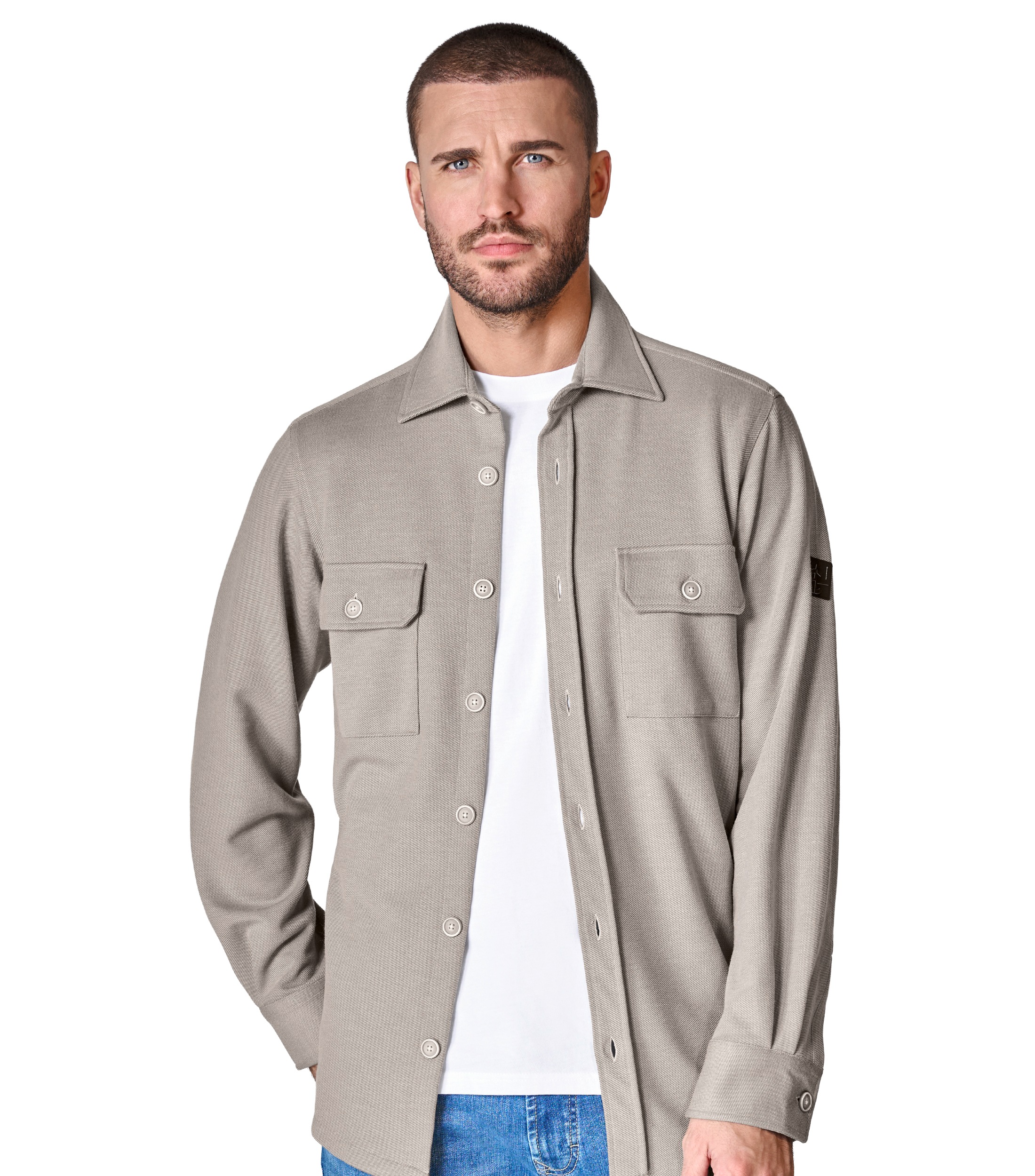 CASAMODA Langarmhemd »CASAMODA Hemdjacke uni«