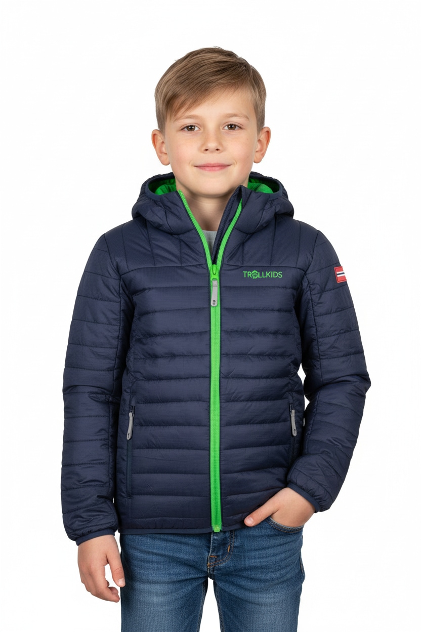 TROLLKIDS Outdoorjacke "Kids Eikefjord Jacket" atmungsaktiv, wasserabweisend, windabweisend, Langarm, normale Länge