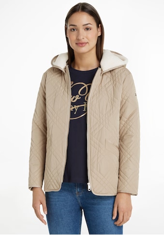 TOMMY HILFIGER Steppjacke su Kapuze su Markenlabel