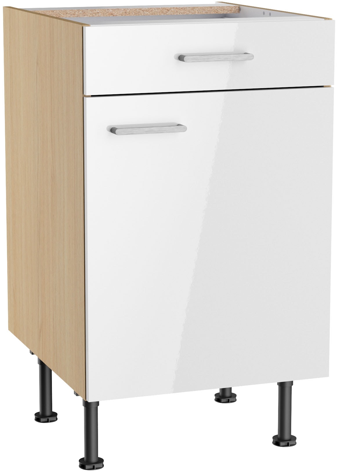 KOCHSTATION Unterschrank "KS-Lucy" Breite 50 cm, höhenverstellbare Füße, Soft-Close