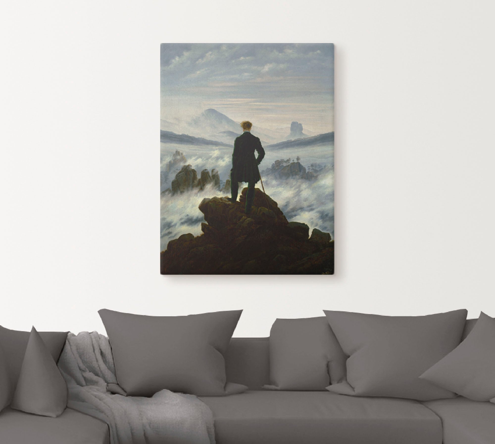 Artland Wandbild »Der Wanderer über dem Nebelmeer. Um 1818«, Mann, (1 St.), als Leinwandbild, Poster in verschied. Größen