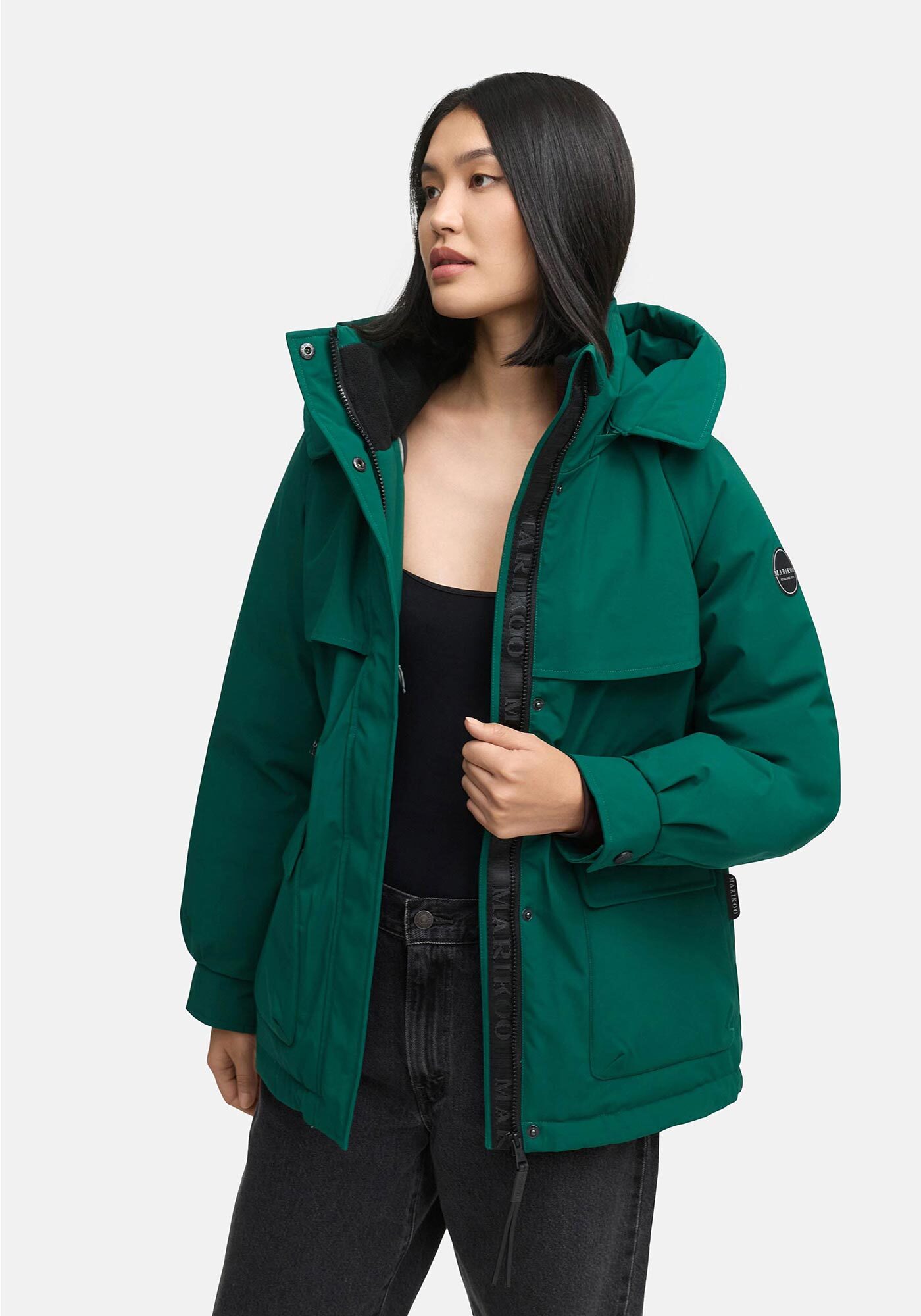 Thumbnail - Marikoo Winterjacke "Shigaraa" mit abnehmbarer Kapuze und Gummizug an der Taille
