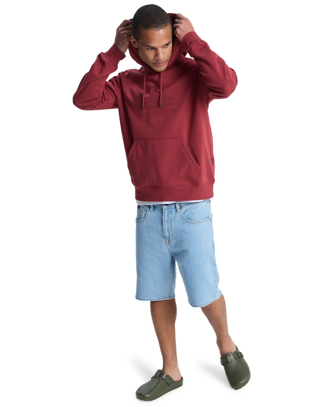 Quiksilver Sweat à Capuche Comp Logo Burnt Russet S Homme 3