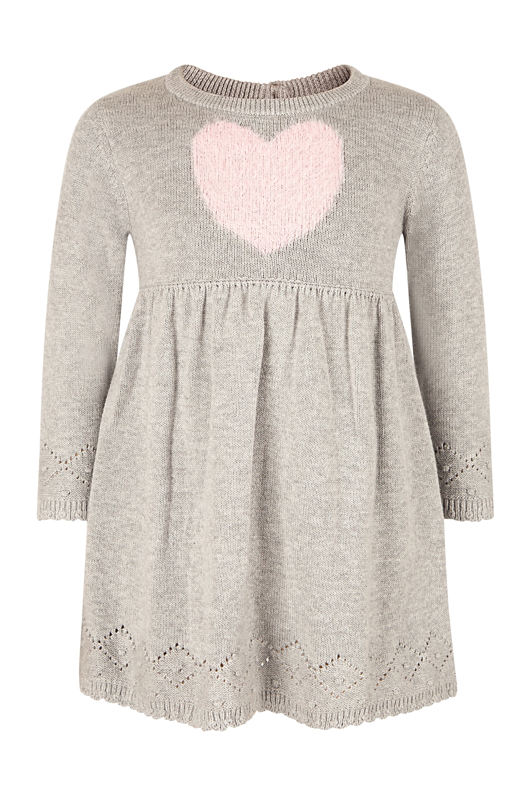 Sommerkleid HAPPY GIRLS "dress", Mädchen, Gr. 62, EURO-Größen, grau melange, Stoff, 100% Baumwolle, normal, Kleider Sommerkleid