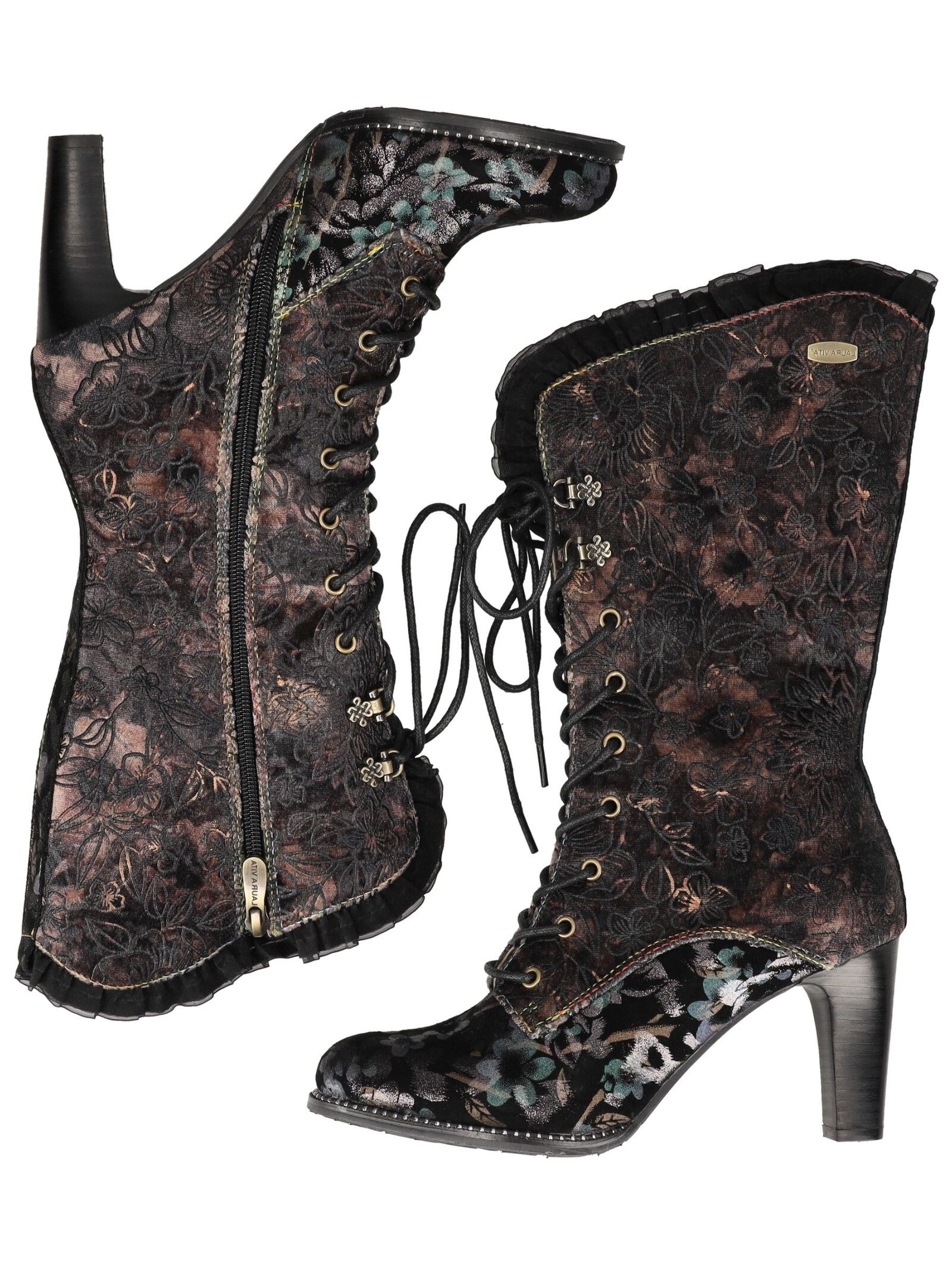 LAURA VITA High-Heel-Stiefel »LAURA VITA Stiefel Leder/Textil«
