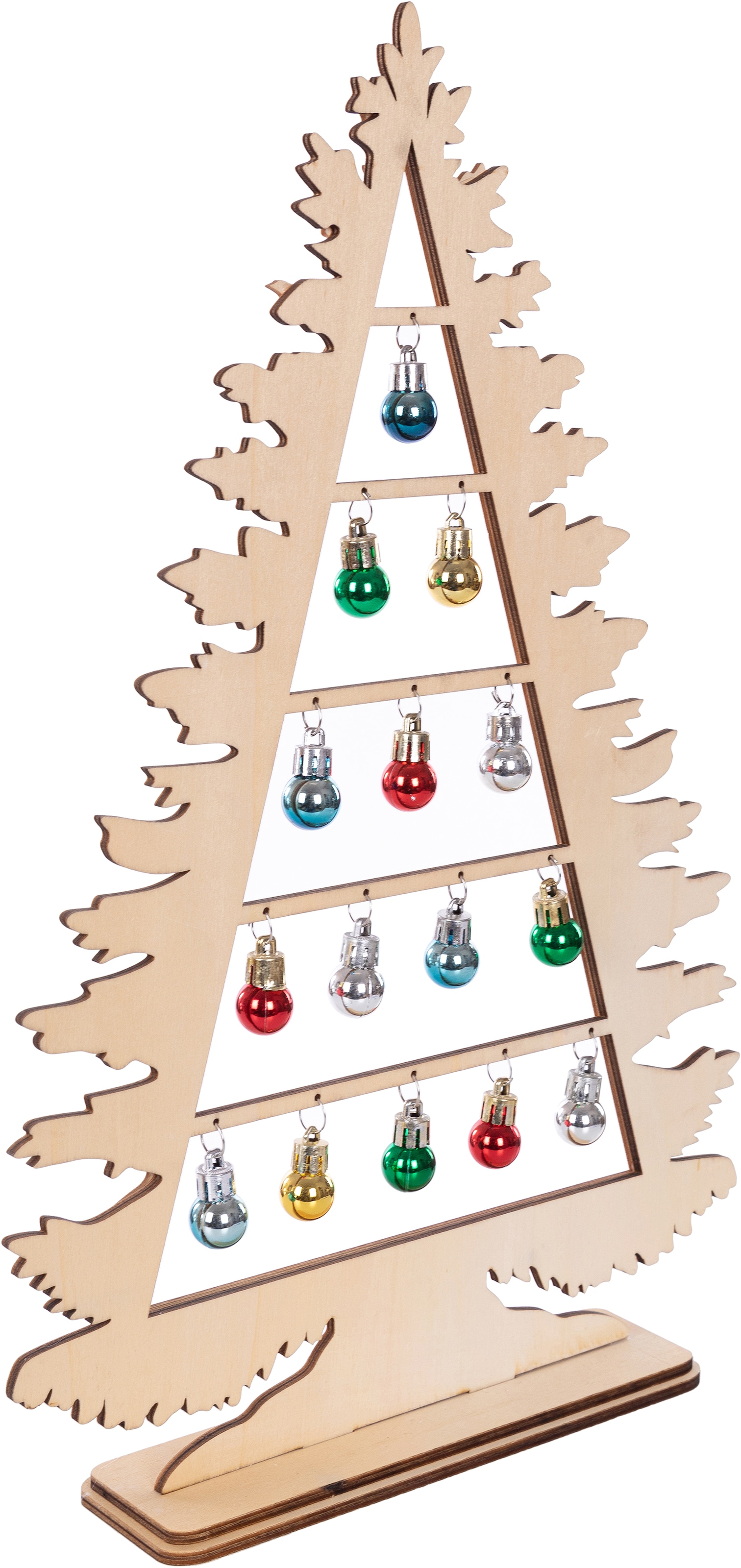 Myflair Möbel & Accessoires Dekobaum »Weihnachtsdeko«, geschmückt mit Weihnachtskugeln, aus Holz, Höhe ca. 45 cm