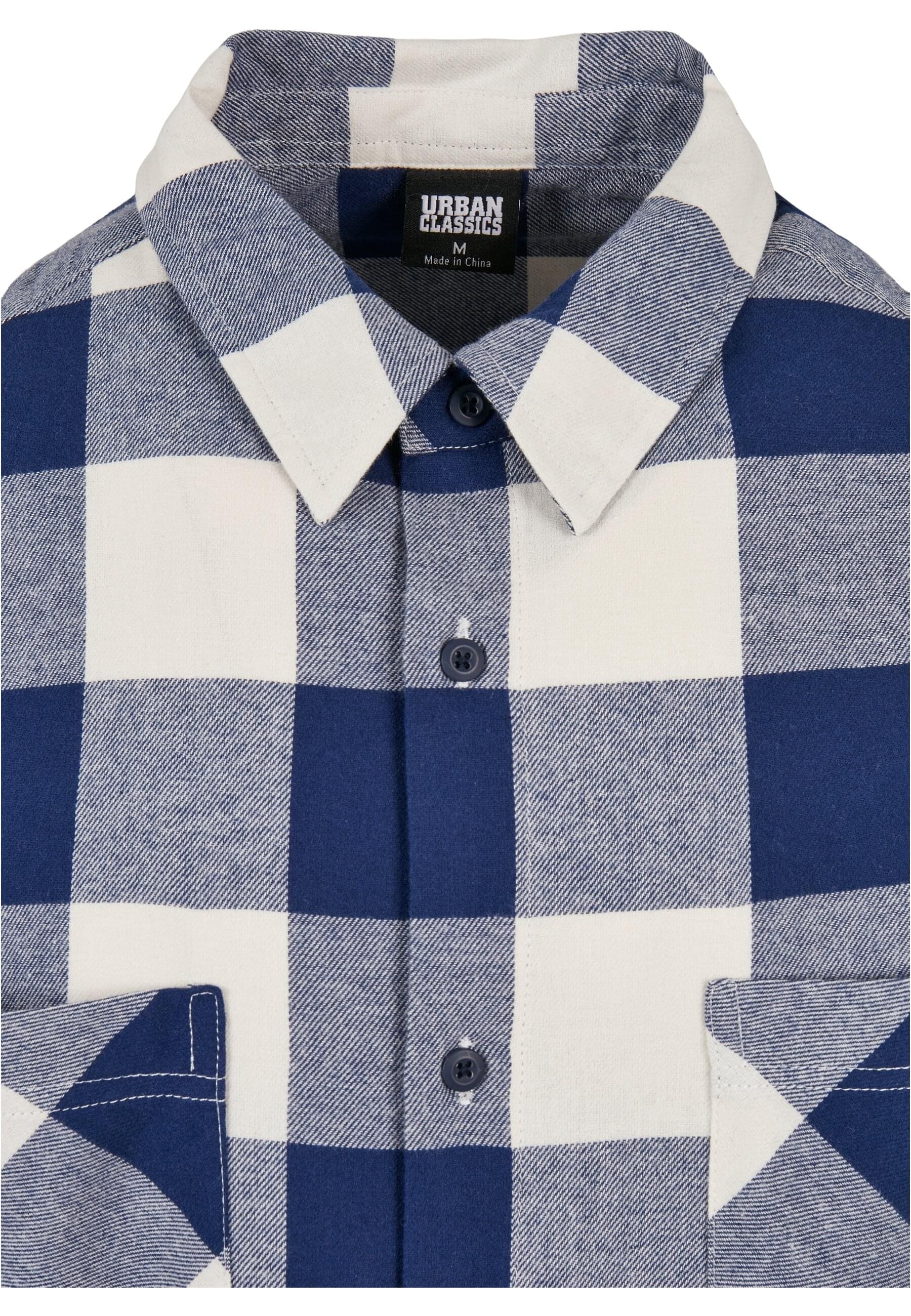 URBAN CLASSICS Langarmhemd »Urban Classics Herren Long Oversized Checked Shirt«, (1 tlg.)