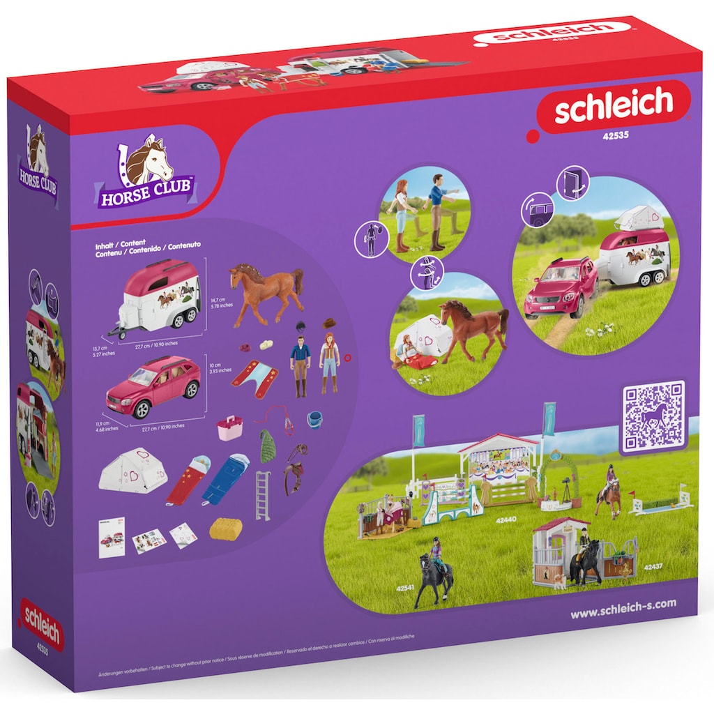 Schleich® Spielwelt »HORSE CLUB, Abenteuer mit Auto und Pferdeanhänger (42535)«, Made in Europe