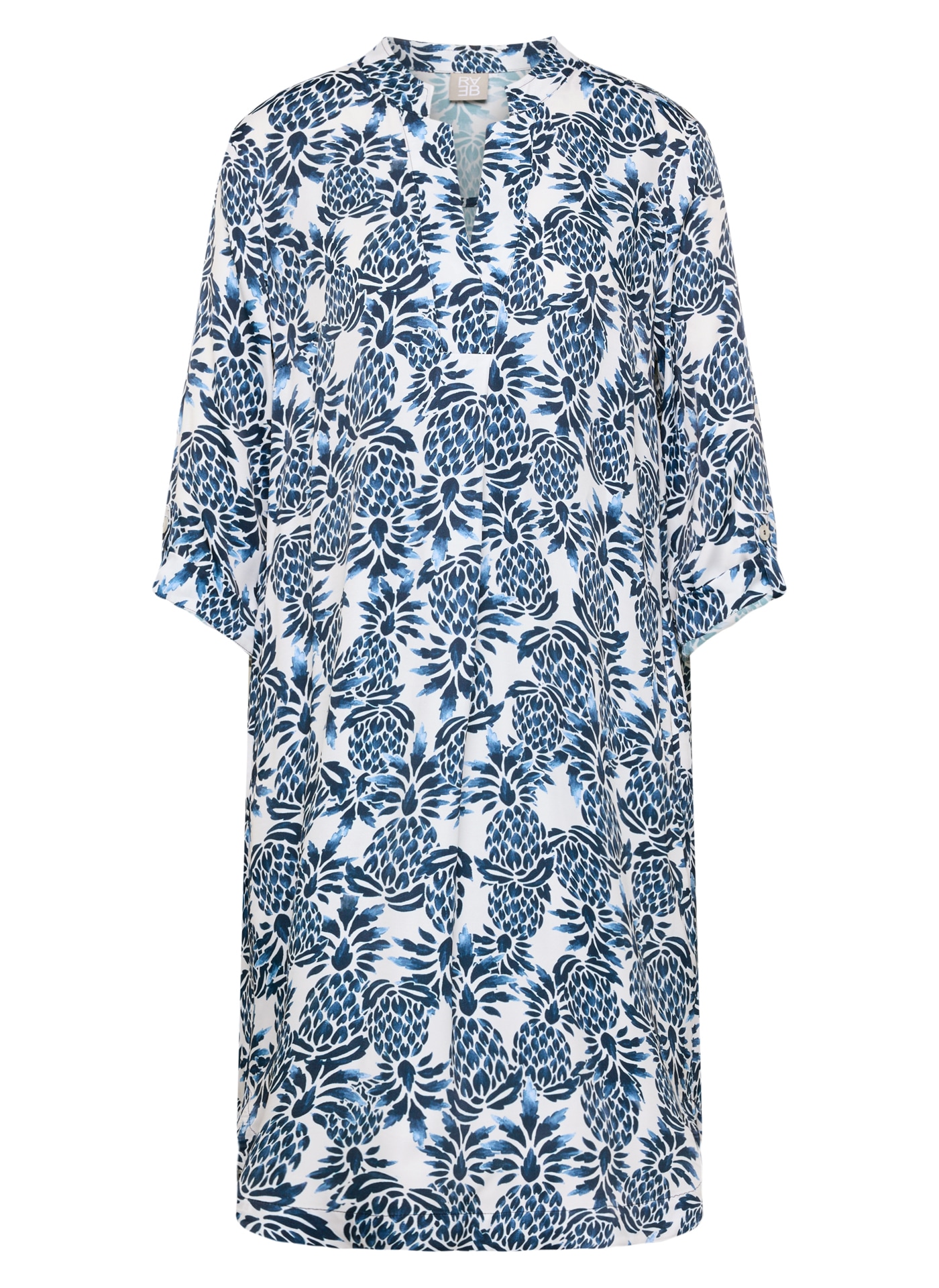 Rabe Druckkleid Eingrifftaschen mit floralem Allover-Print