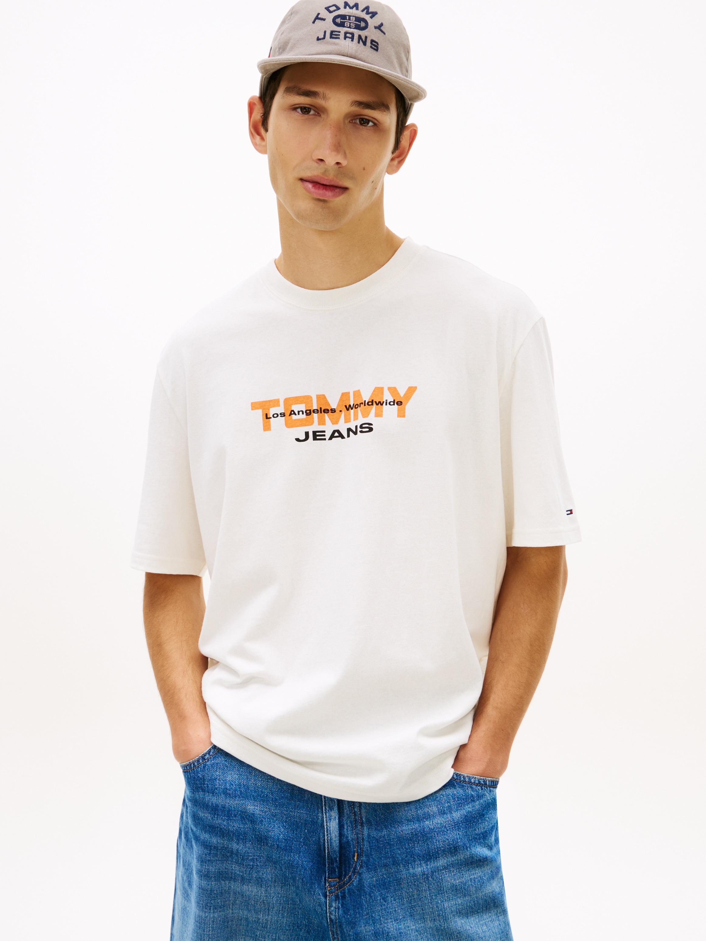 Tommy Jeans T-Shirt "TJM 90S BLOCK" Relaxed fit mit Rundhalsausschnitt günstig online kaufen