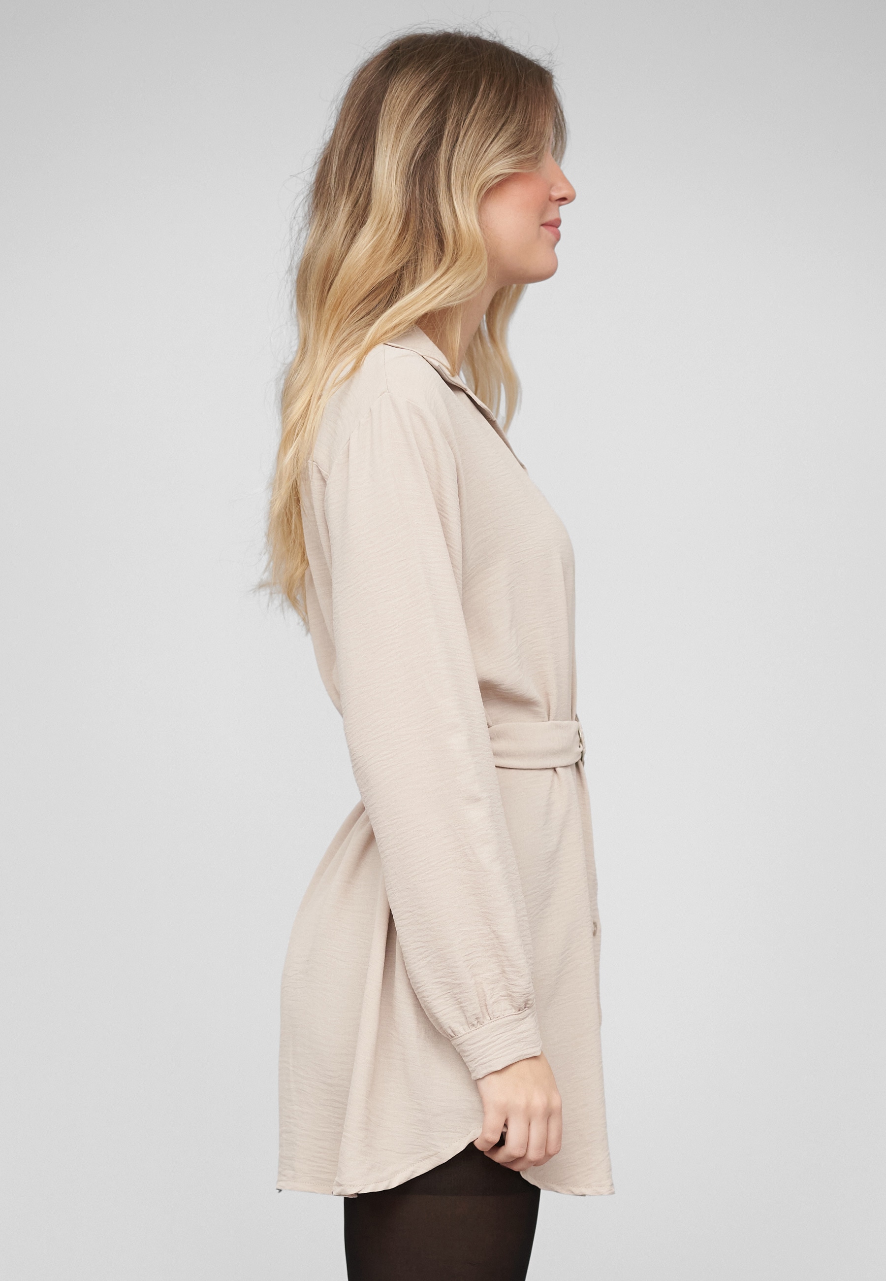 CLOUD 5IVE A-Linien-Kleid »CLOUD 5IVE Longsleeve Dress with tie-belt« 1 tlg.