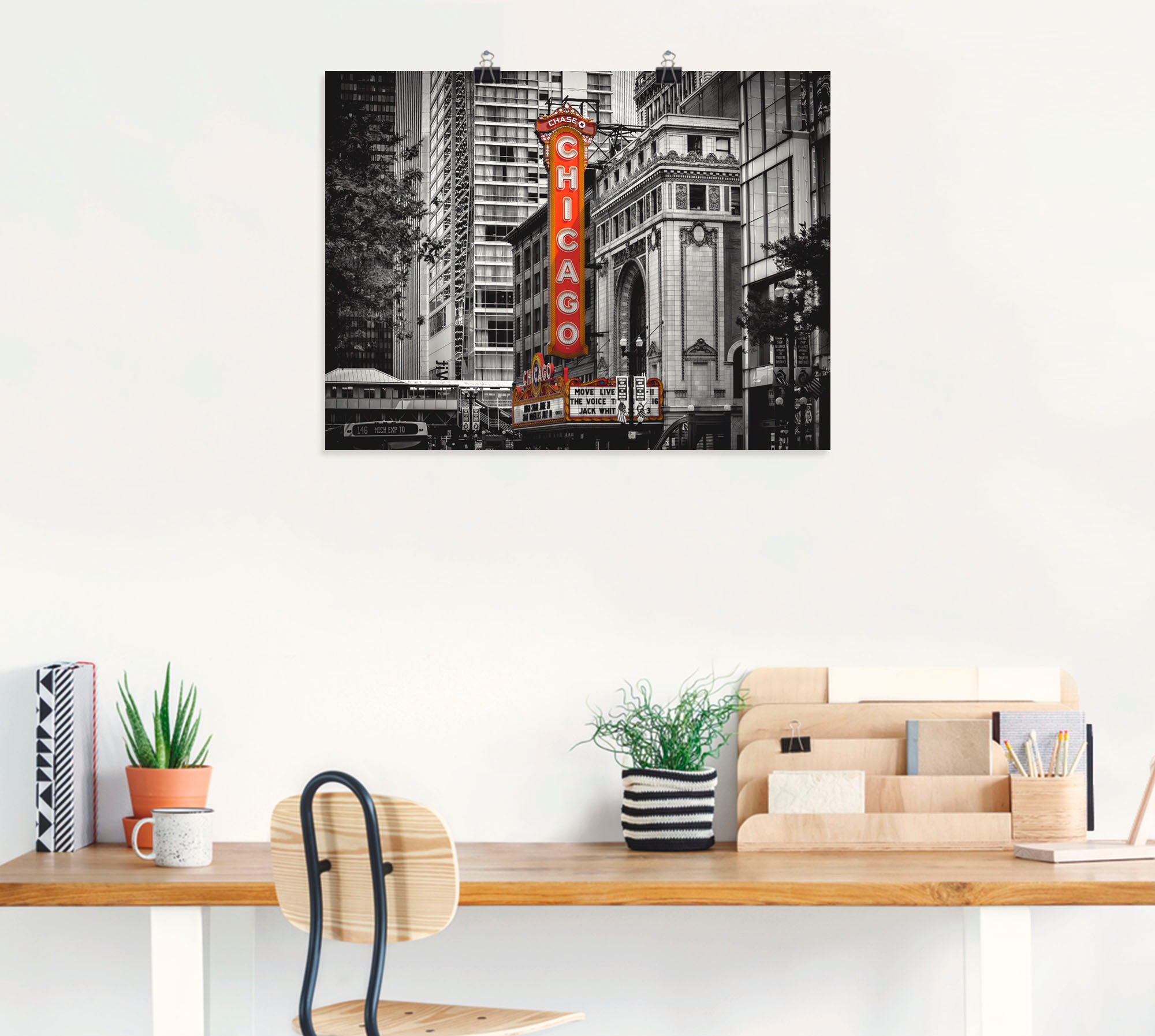 Artland Poster »Chicago I«, Amerika, (1 St.), als Alubild, Leinwandbild, Wandaufkleber oder Poster in versch. Größen