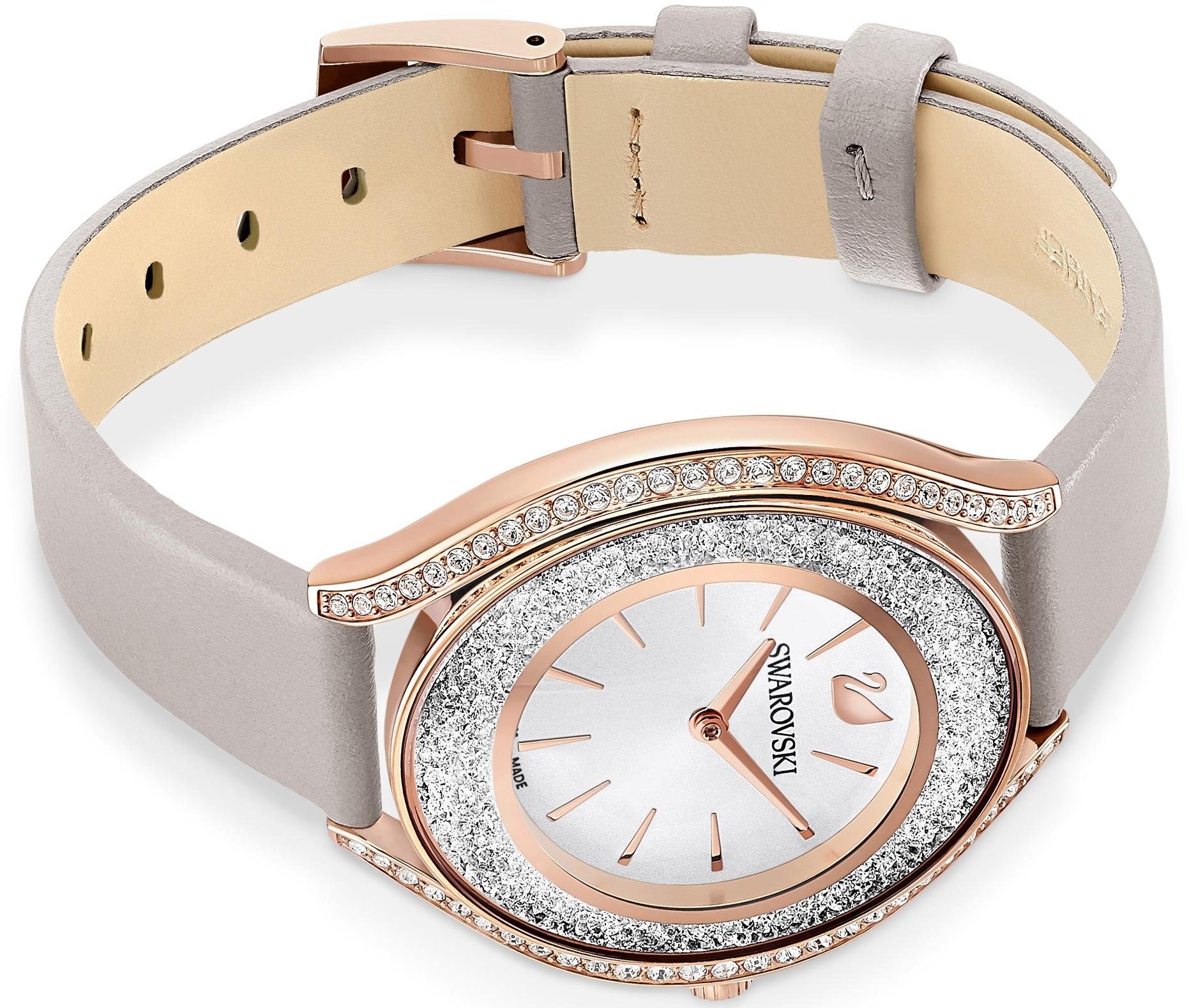 Swarovski Quarzuhr »CRYSTALLINE AURA«, Armbanduhr, Damenuhr, Swarovski-Kristalle, Swiss Made