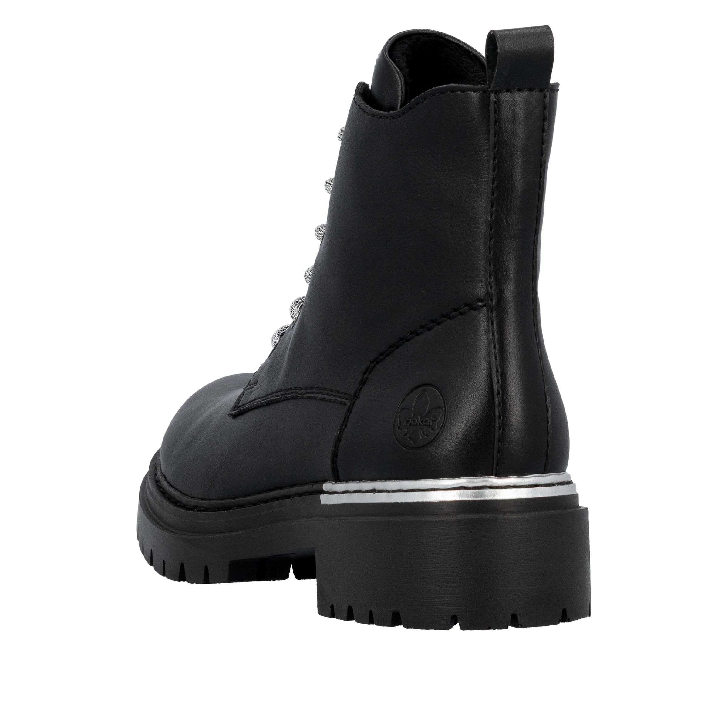 Rieker Schnürboots, Schnürstiefelette, Profilsohle, mit praktischem Innenreißverschluss