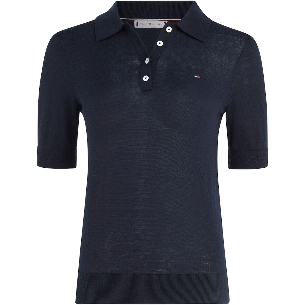 Tommy Hilfiger Polokragenpullover »BUTTON POLO SS TOP«