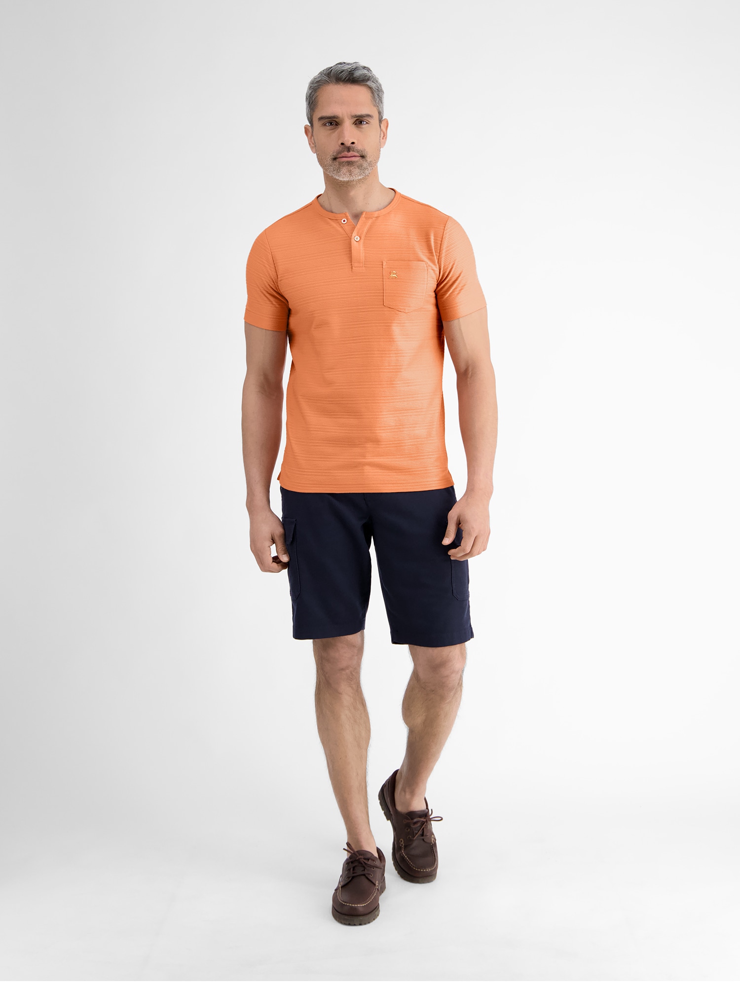 LERROS Henleyshirt »LERROS Serafino-Shirt, sommerlich-tonal gestreift«